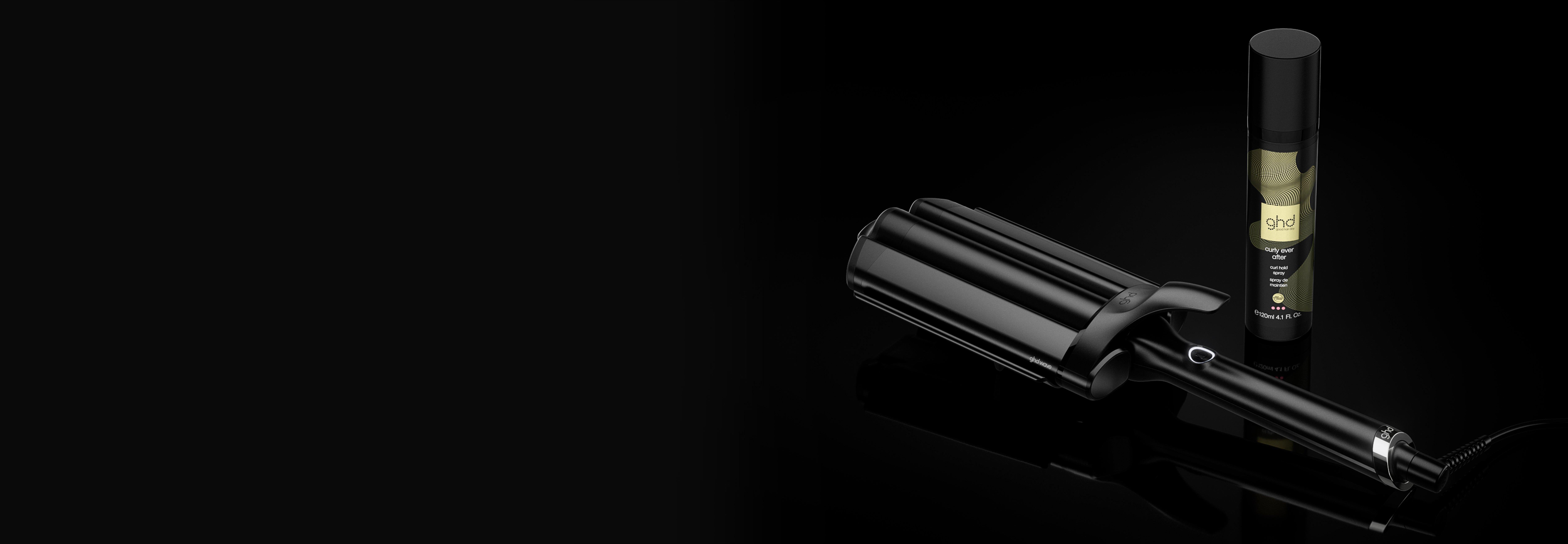 ghd curler and curl hold spray image
