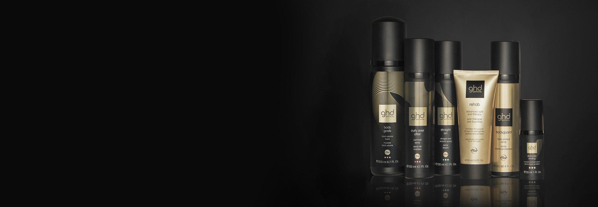 range of heat protect and styling products