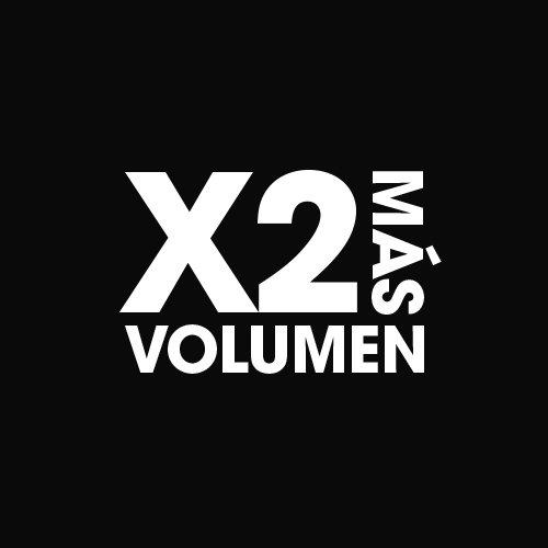 dos veces más volumen