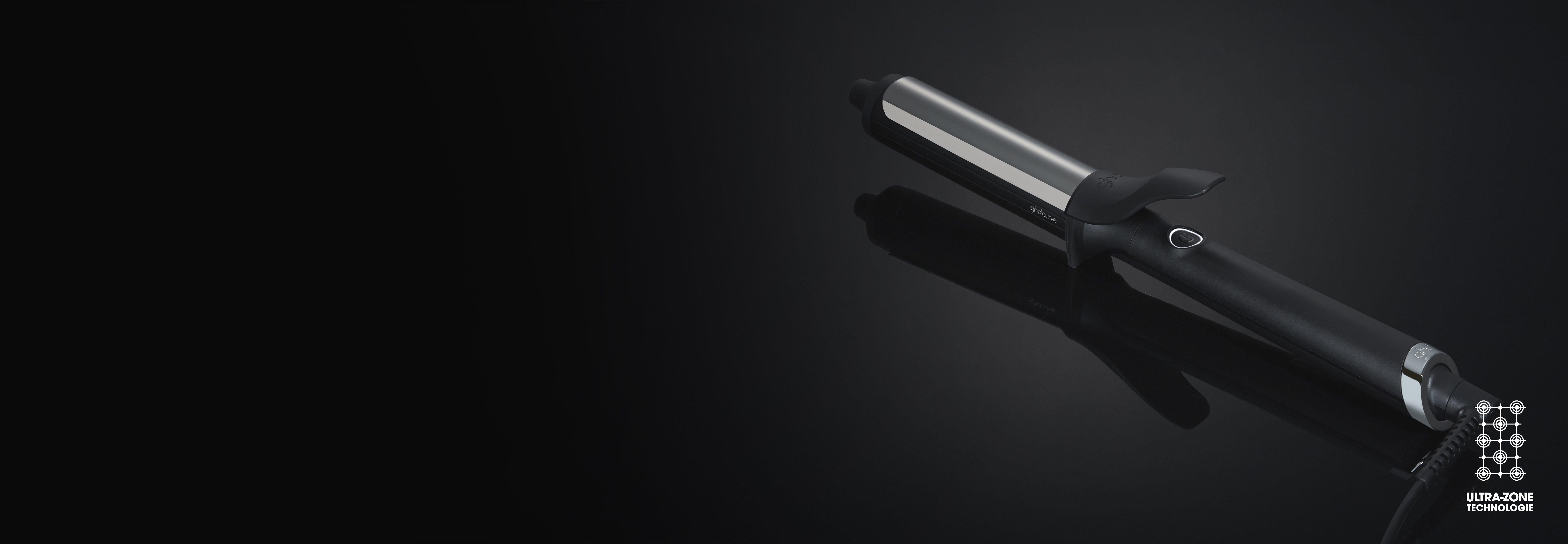 ghd curve® soft curl tong auf dunklem Hintergrund