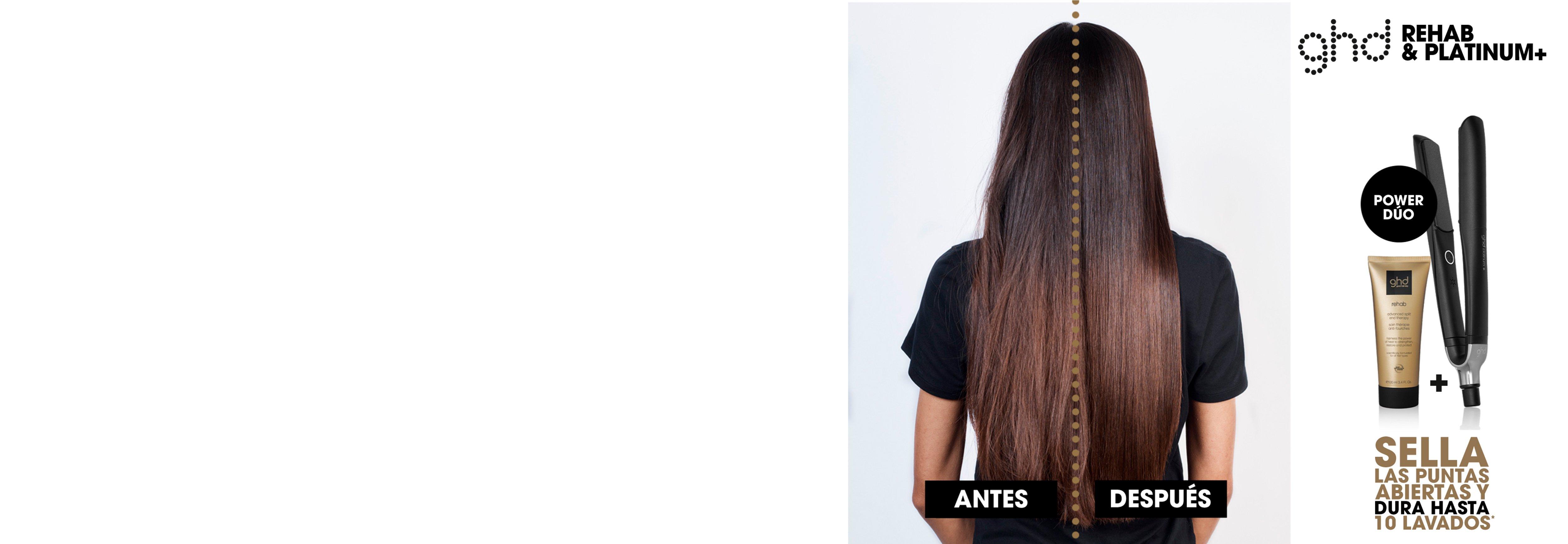 Antes y después del tratamiento de puntas abiertas ghd
