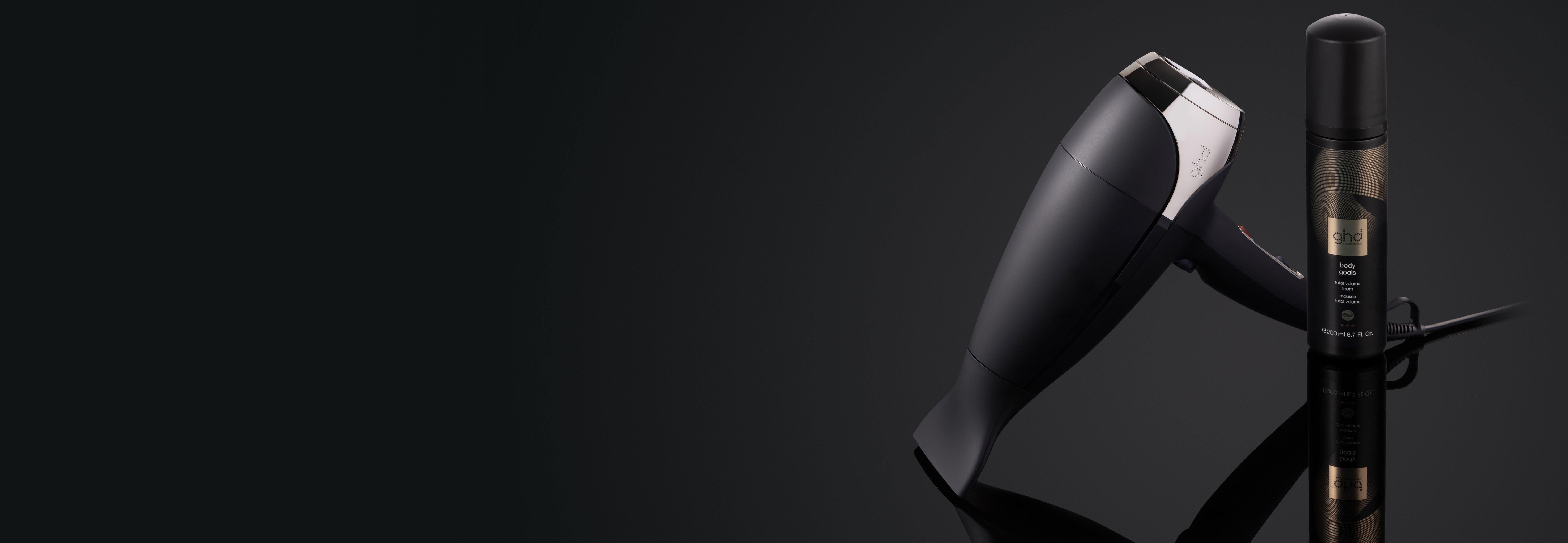 ghd helios Haartrockner passt perfekt zum ghd total volume foam