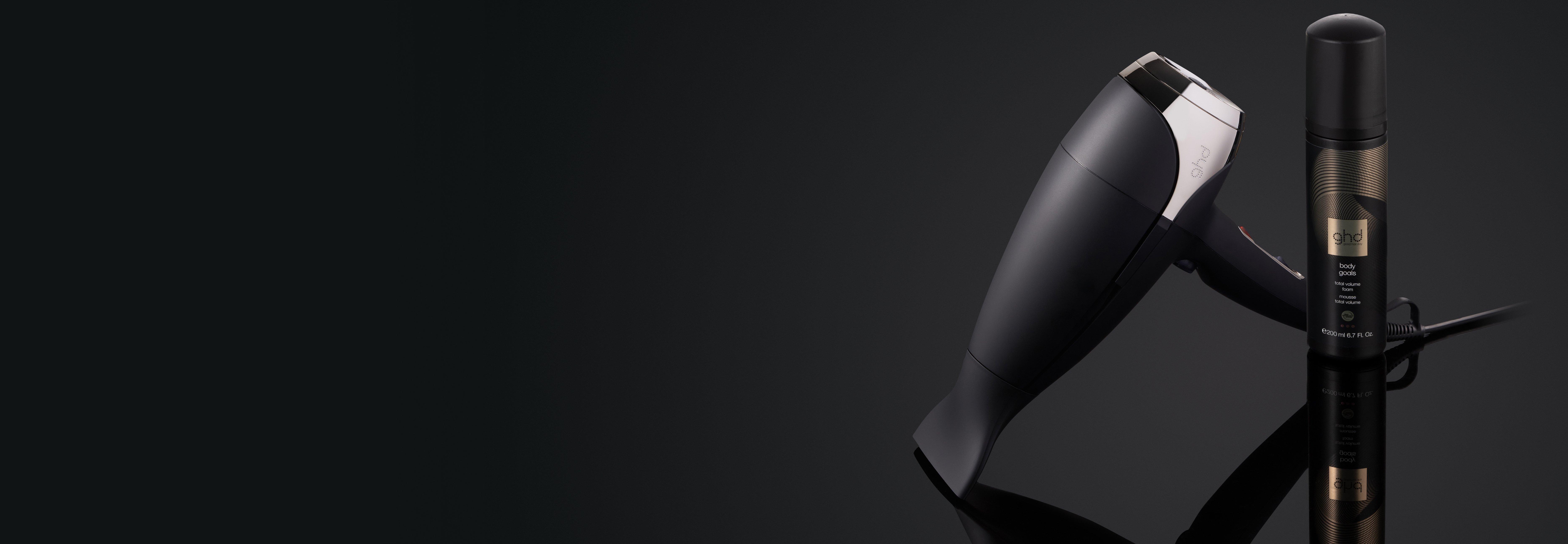 ghd Helios Hair Dryer Power ghd body goals total volume foam