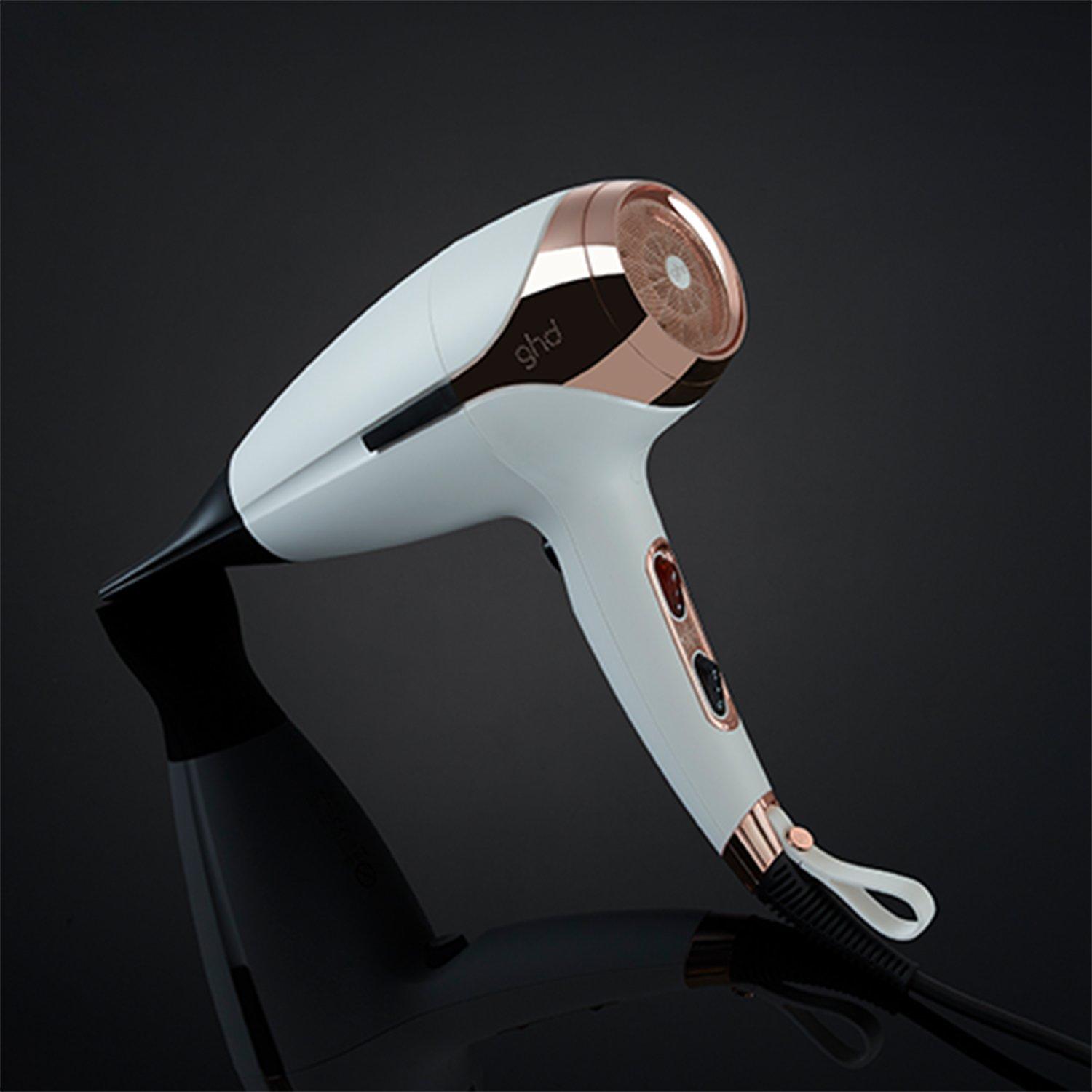 ghd helios hair dryer in white image