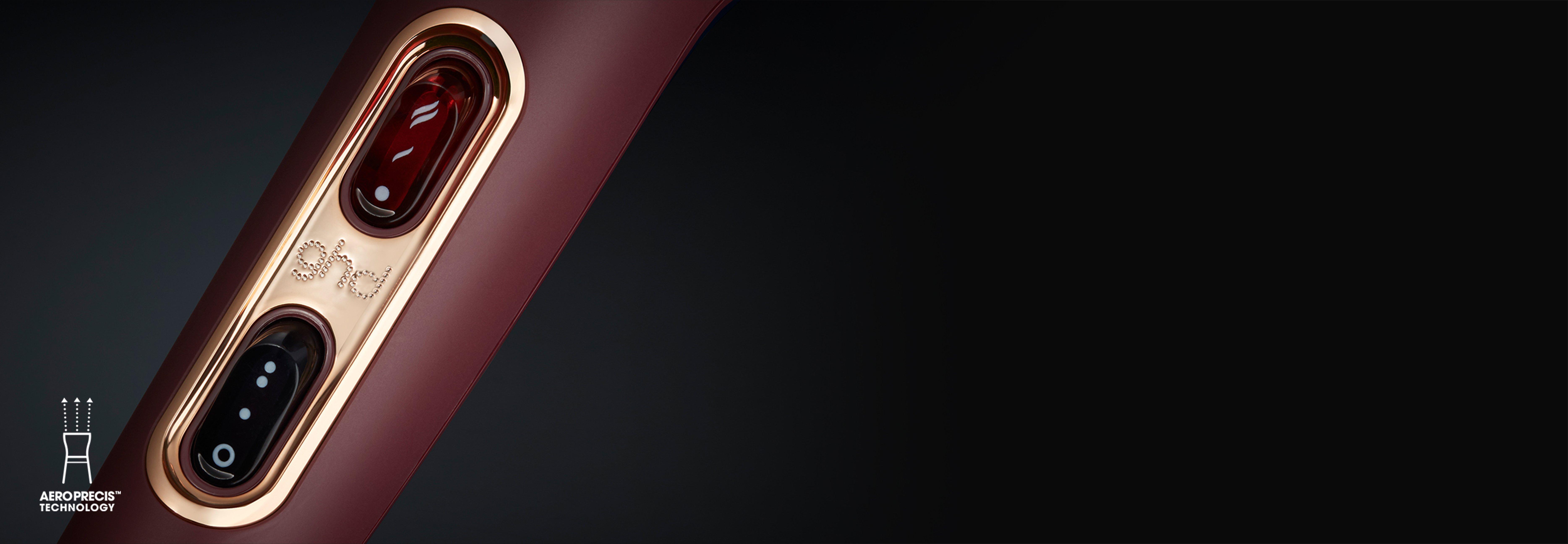 Helios hair dryer in plum buttons