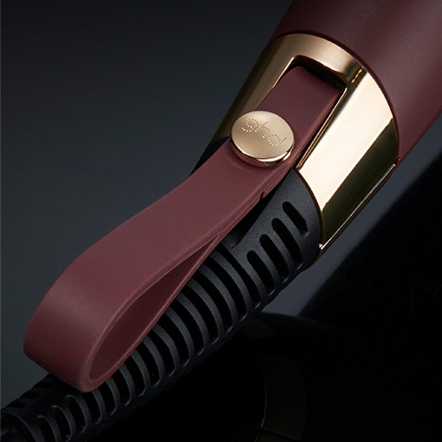 ghd helios hair dryer in plum strap image