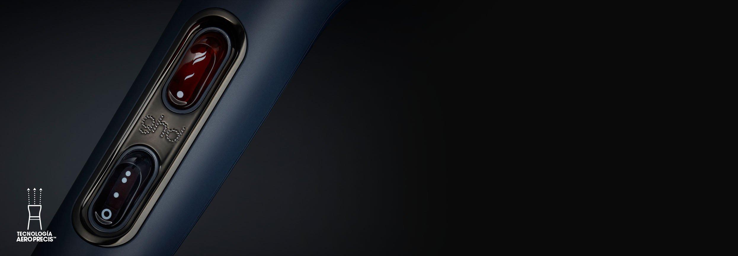 Selectores de potencia del secador ghd helios azul