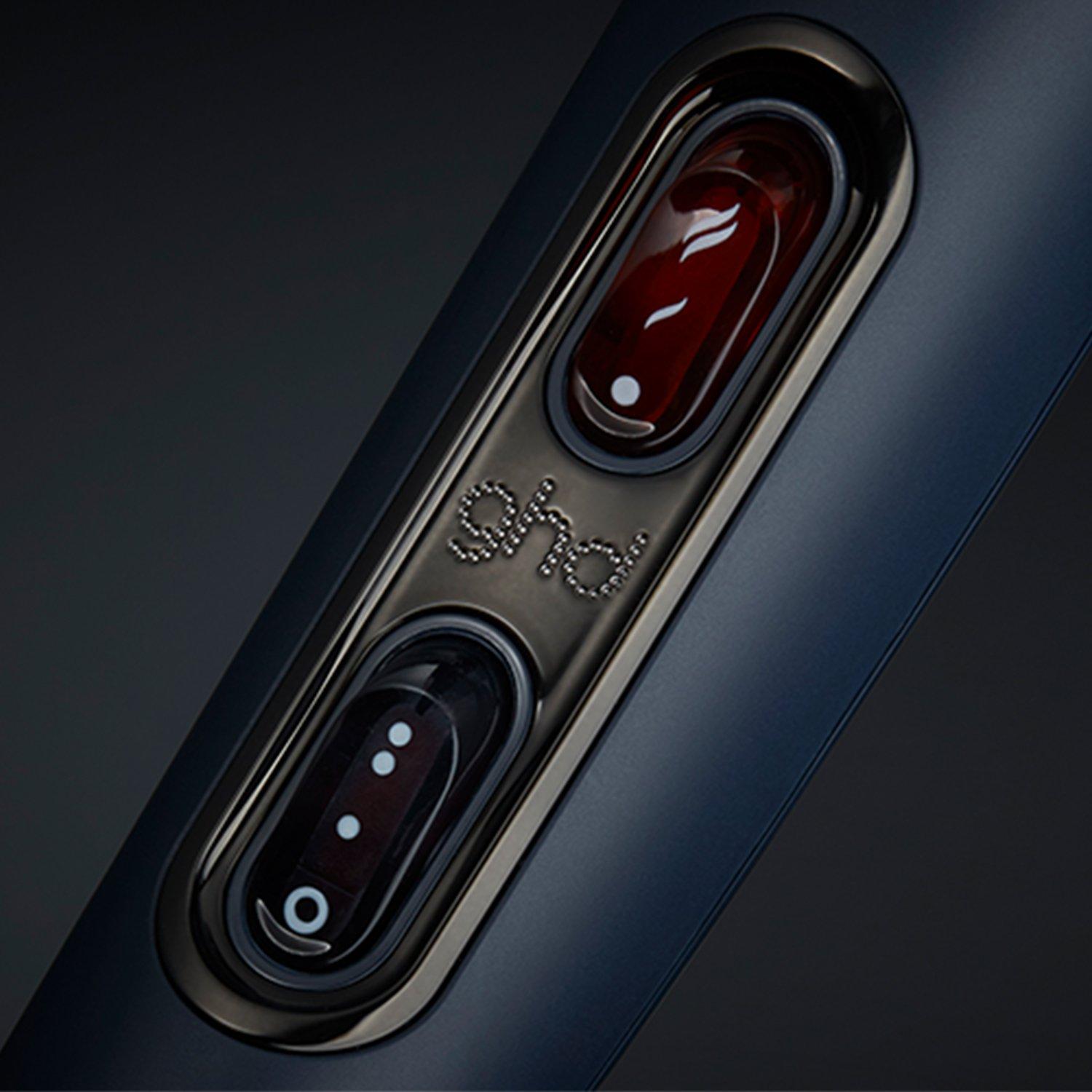 Helios hair dryer in navy buttons