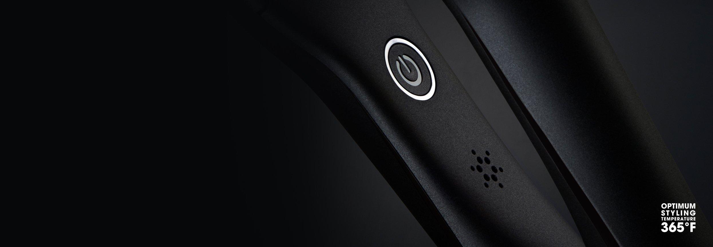 ghd two inch max styler button close-up
