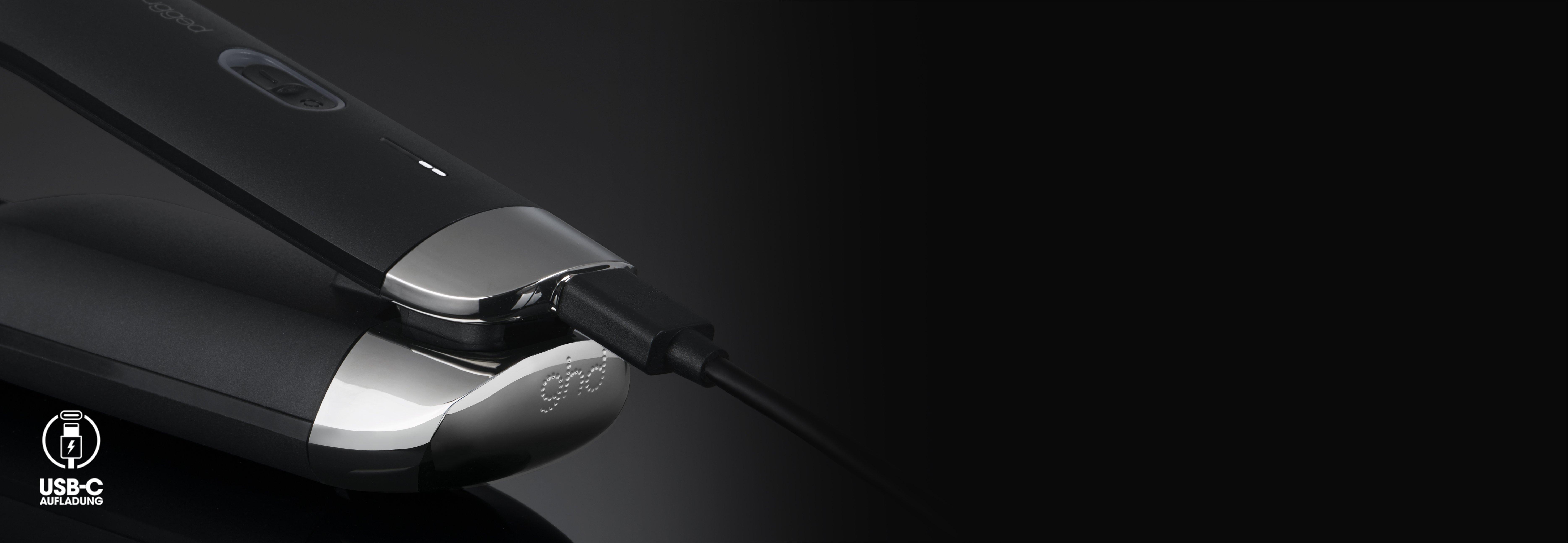 USB-C Anschluss des ghd unplugged™
