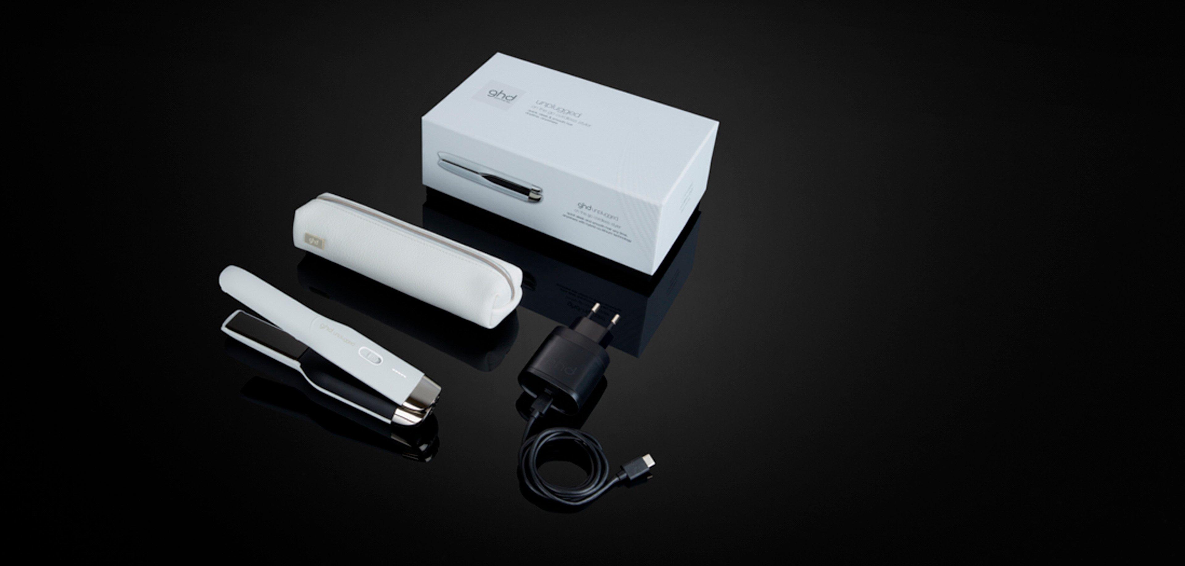 Plancha de pelo de viaje blanca ghd