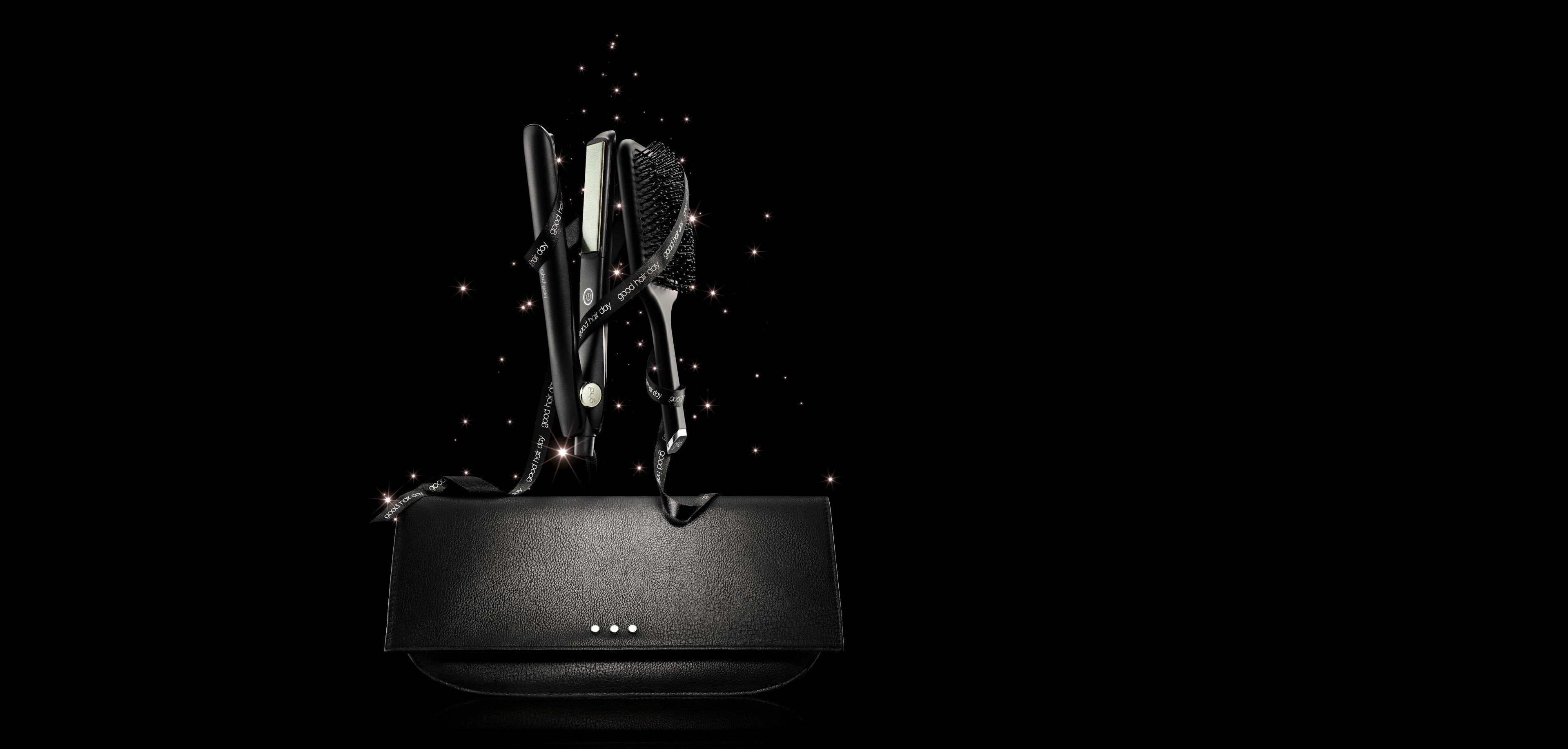 GHD GOLD® STYLER GIFT ΣΕΤ ΔΩΡΟΥ - ΠΡΕΣΑ ΜΑΛΛΙΩΝ (ΜΑΥΡΗ)