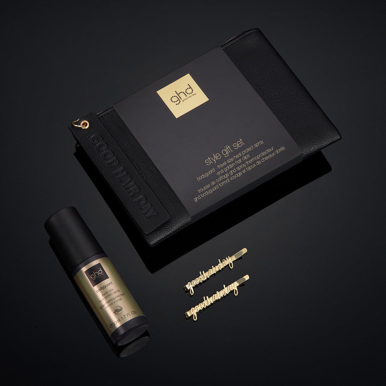 Style gift set ghd con protector y clips para el pelo