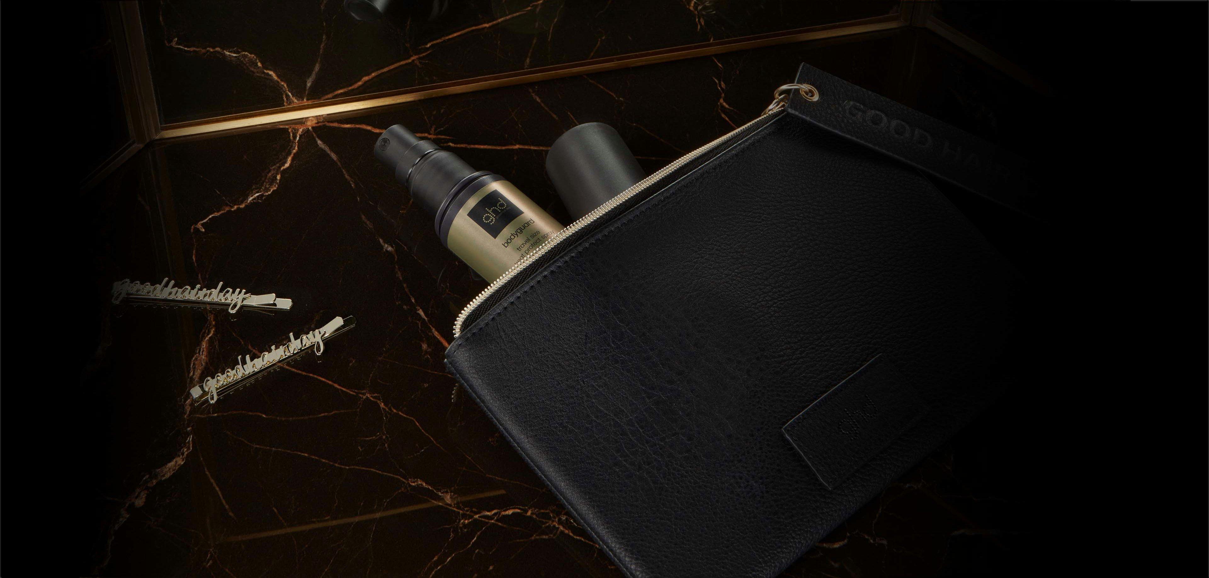 set ghd com necessaire, protetor e ganchos