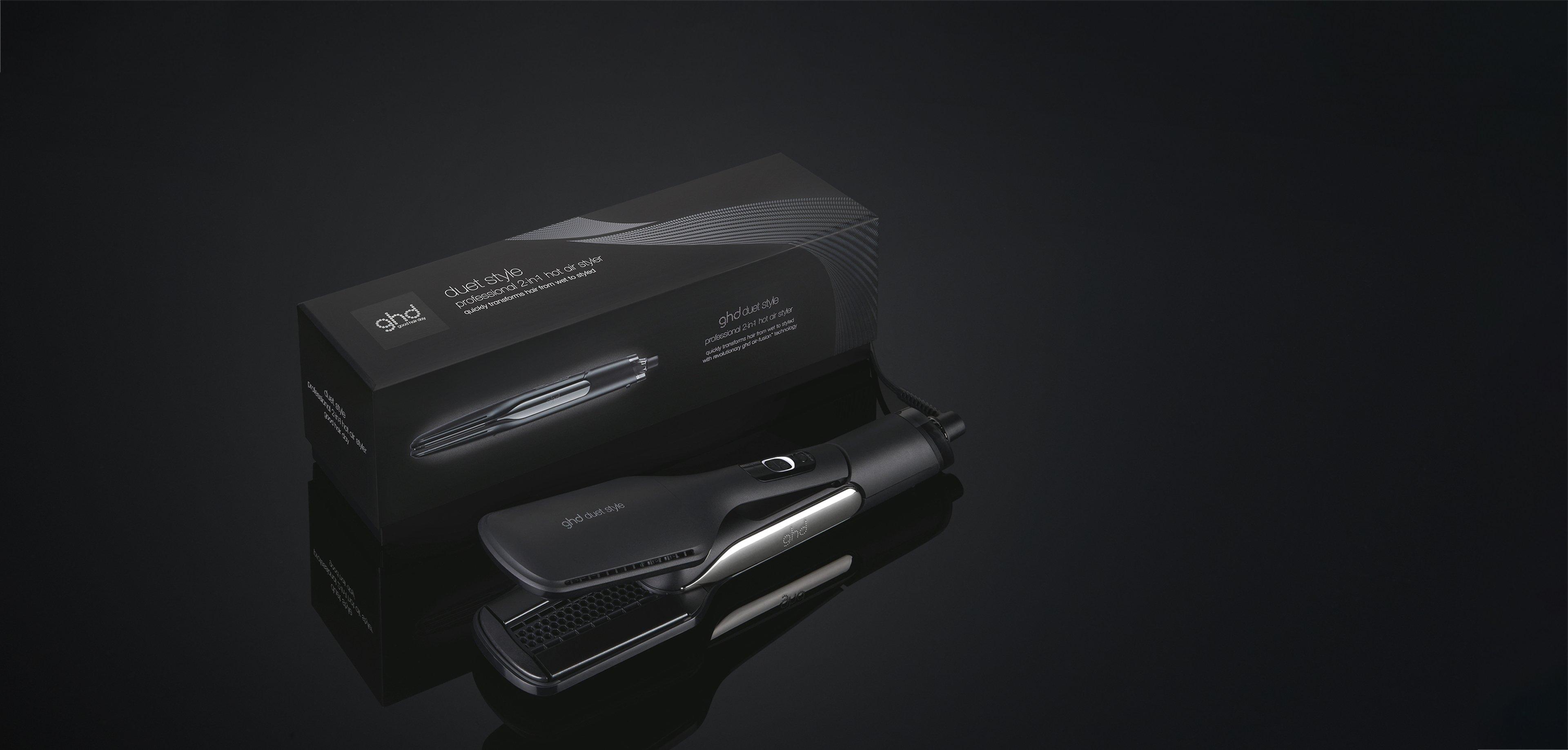 Prancha de cabelo 2-em-1 ghd duet style preto