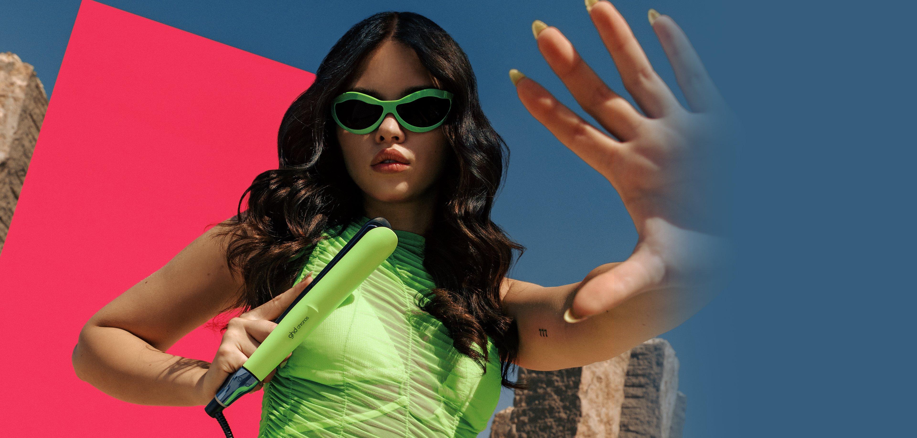 全新ghd Chronos造型夾–螢光青檸色