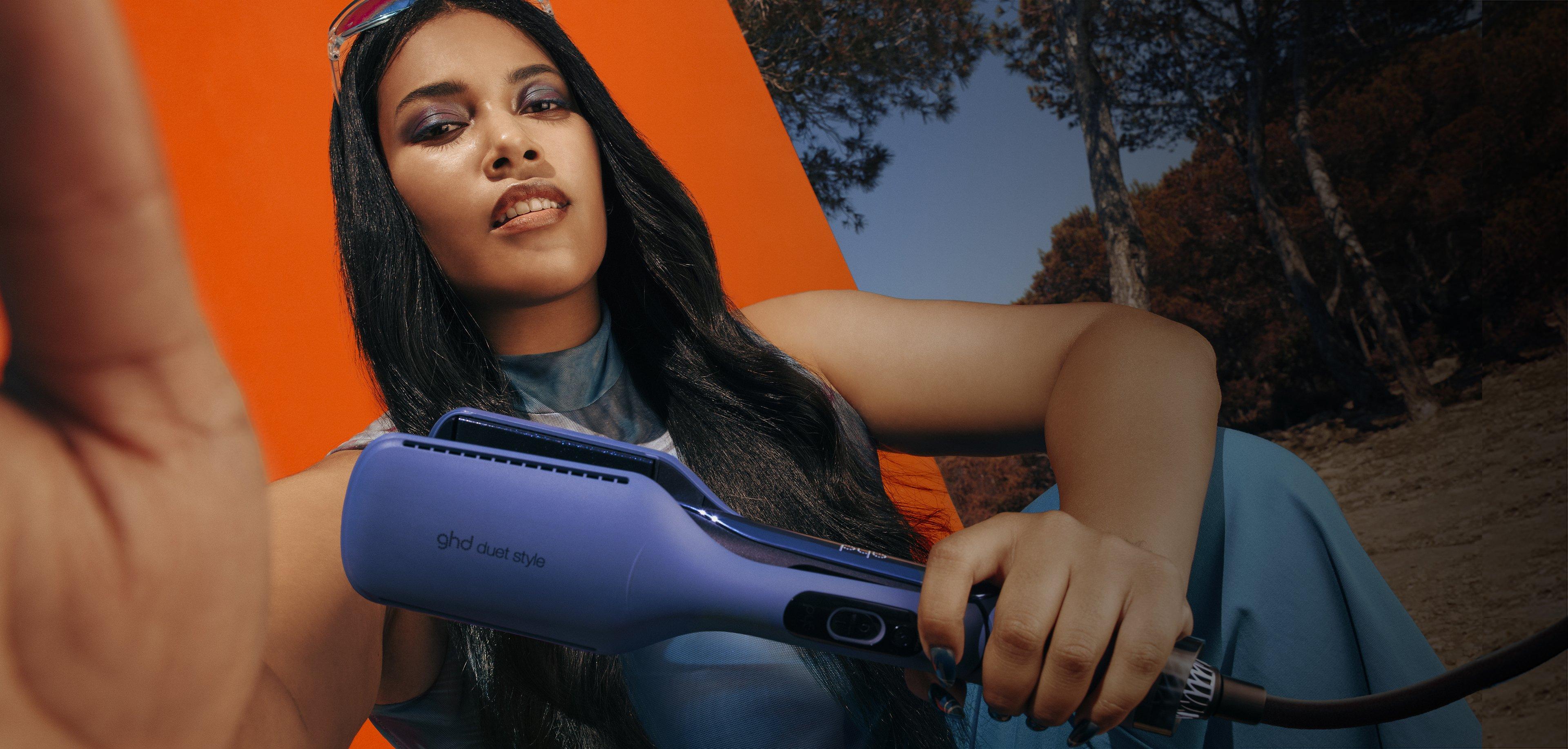 GHD DUET STYLE HOT AIR STYLER IN ELEMENTAL BLUE