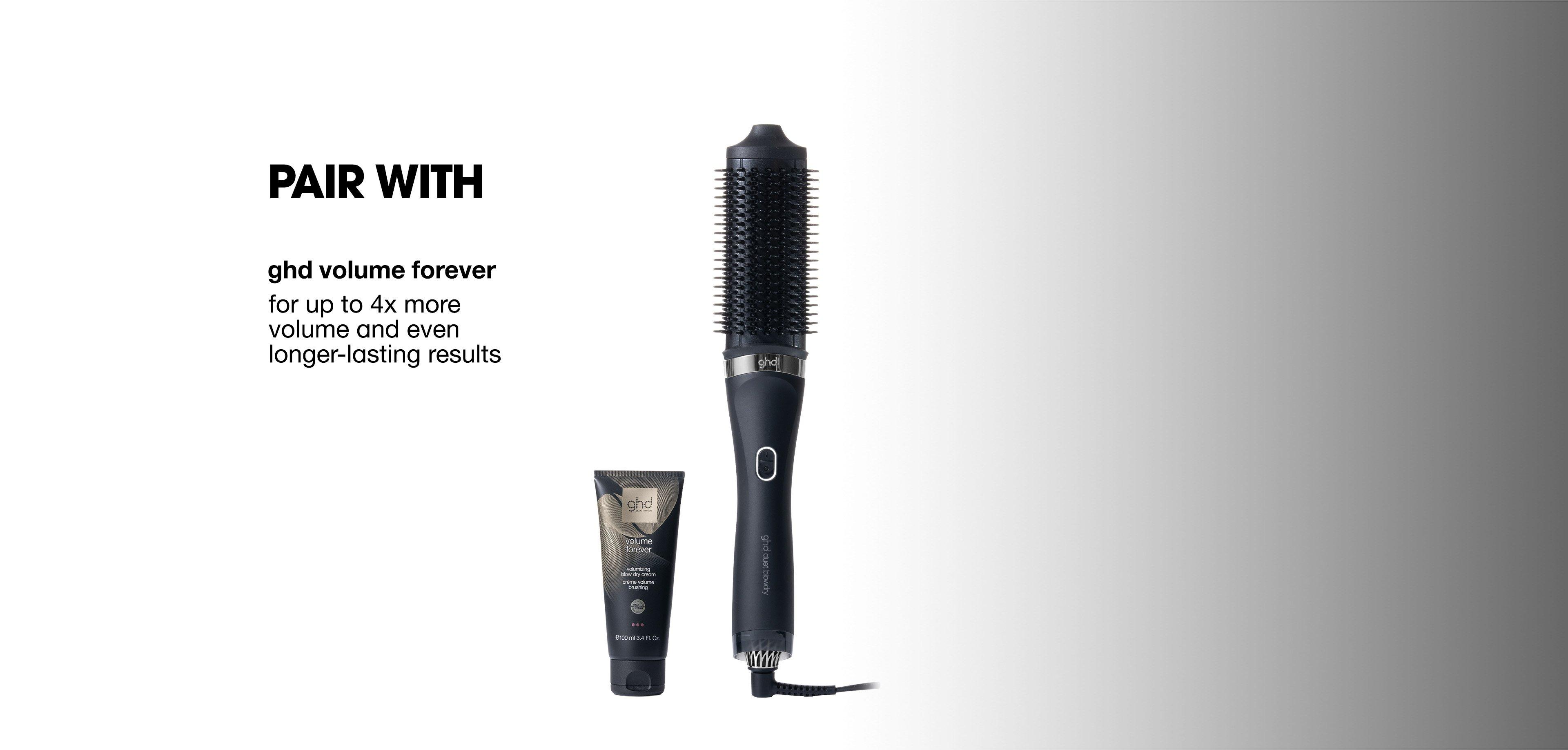 GHD DUET BLOWDRY HAIR DRYER BRUSH IN BLACK