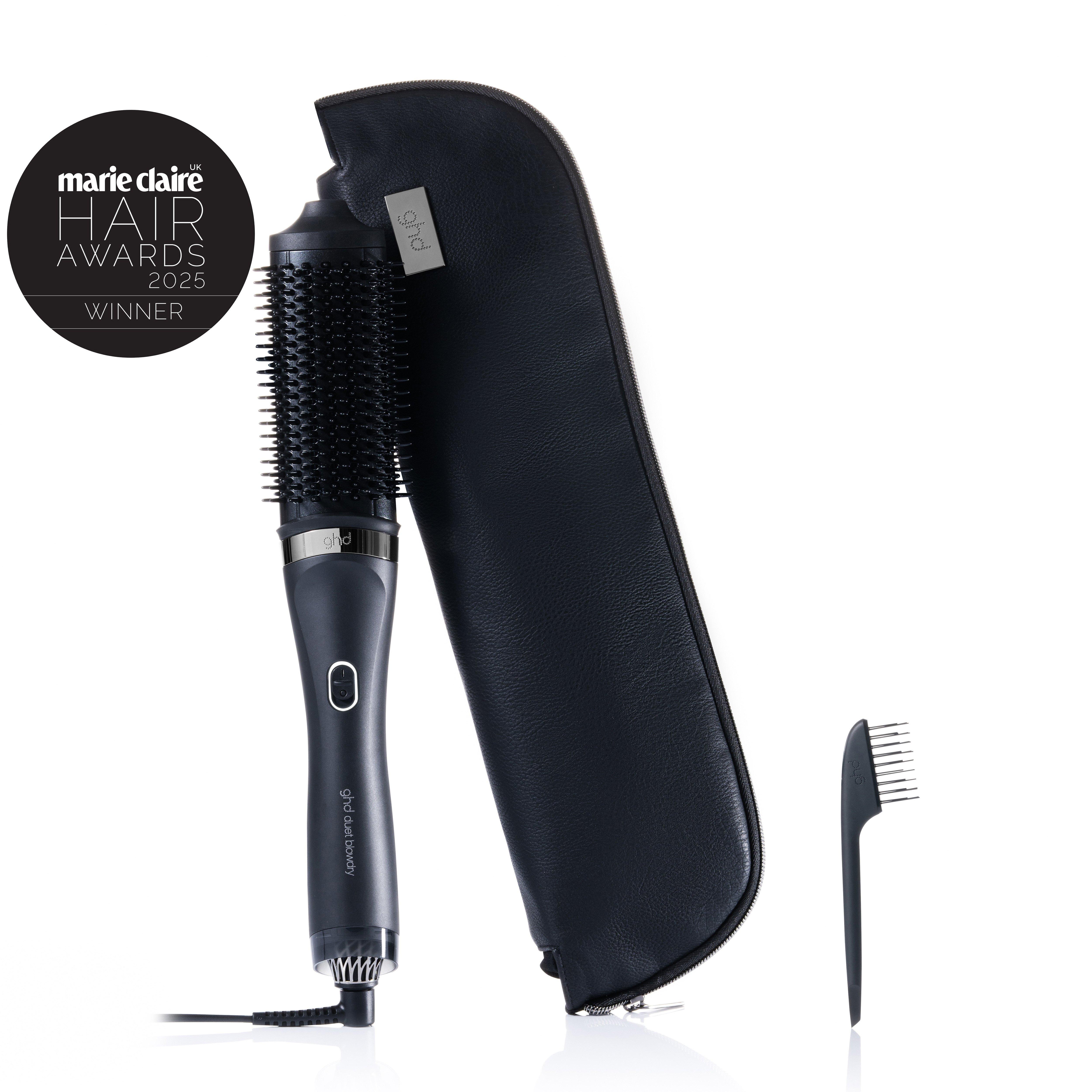 GHD DUET BLOWDRY HAIR DRYER BRUSH IN BLACK