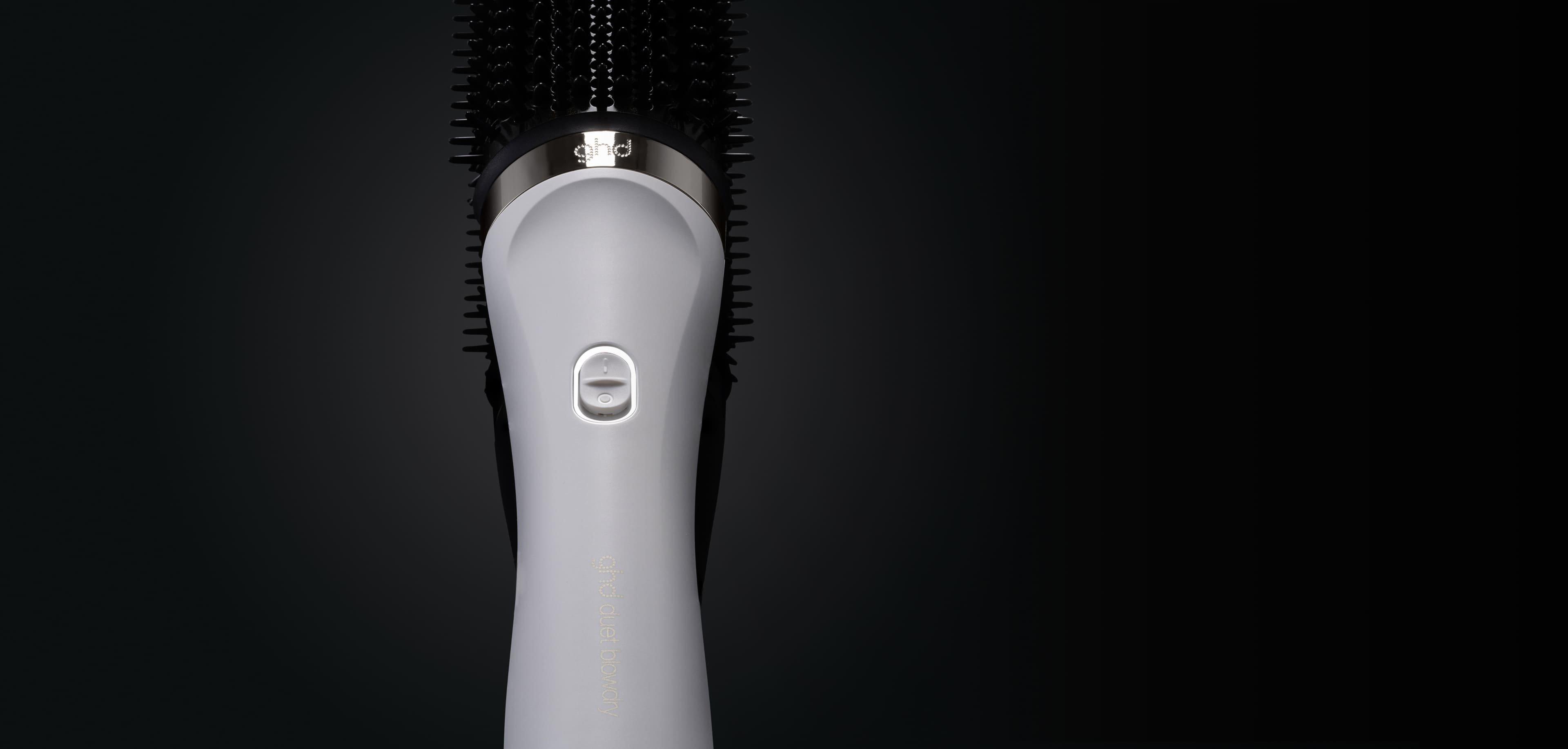 GHD DUET BLOWDRY HAIR DRYER BRUSH IN WHITE