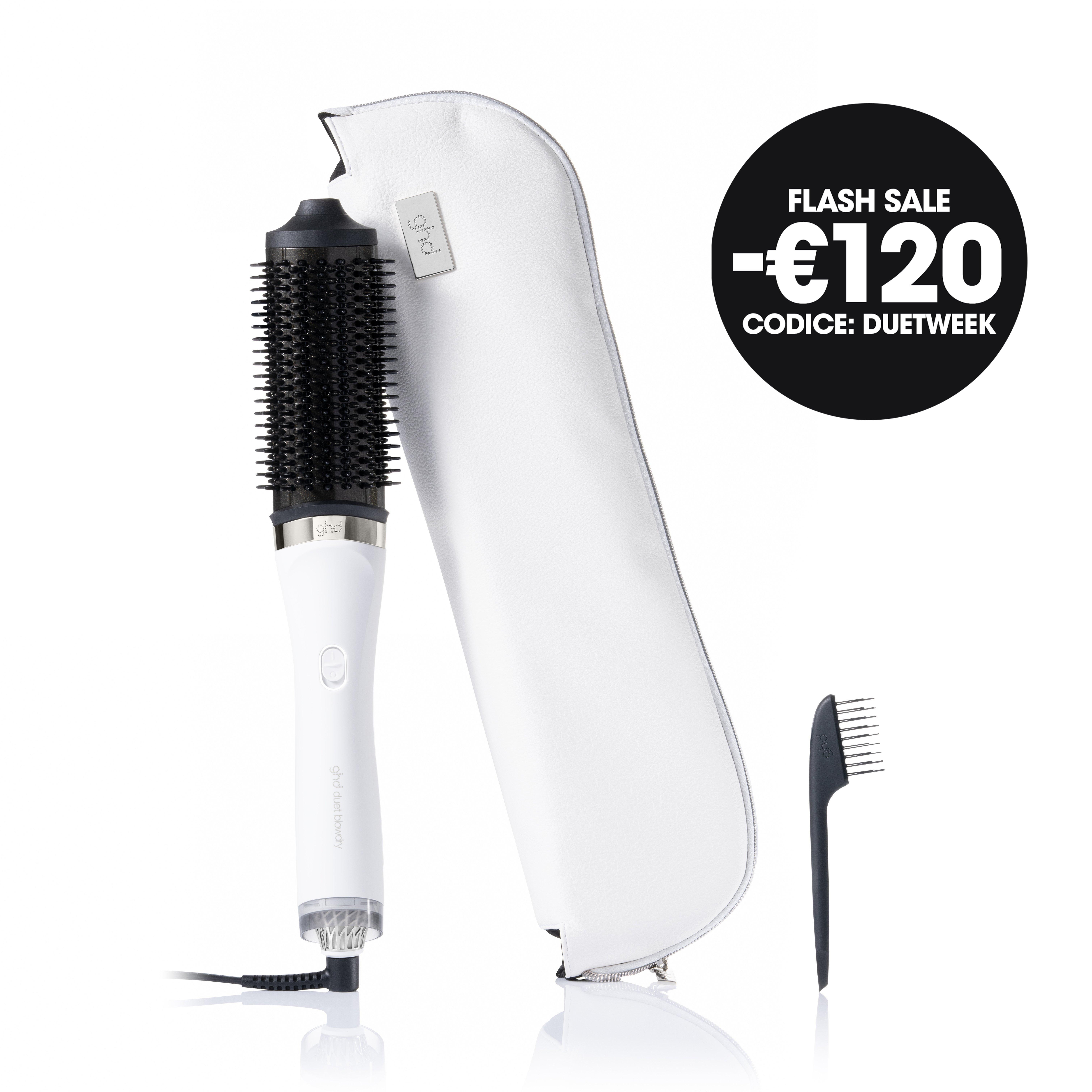 NUOVA GHD DUET BLOWDRY - SPAZZOLA ASCIUGACAPELLI 2 IN 1 BIANCA