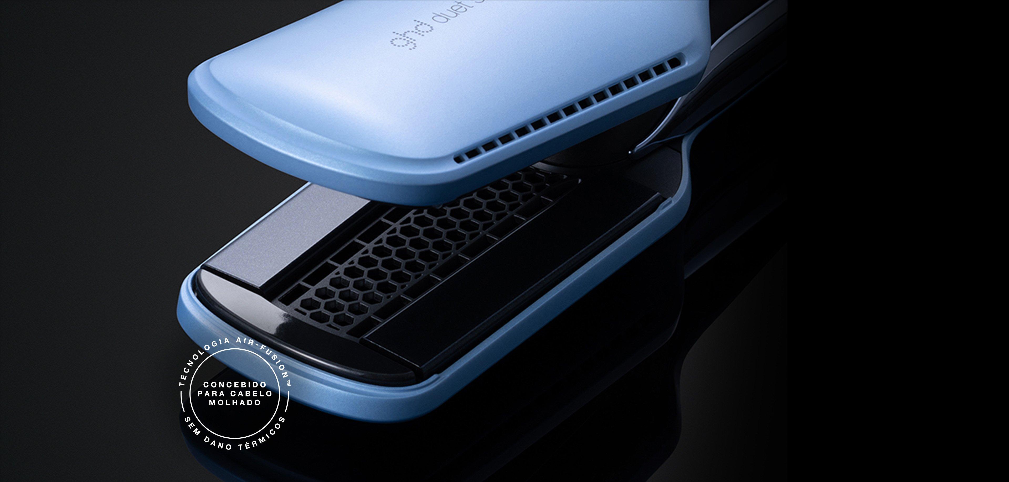 Prancha de cabelo 2-em-1 ghd Duet Style em azul gélido