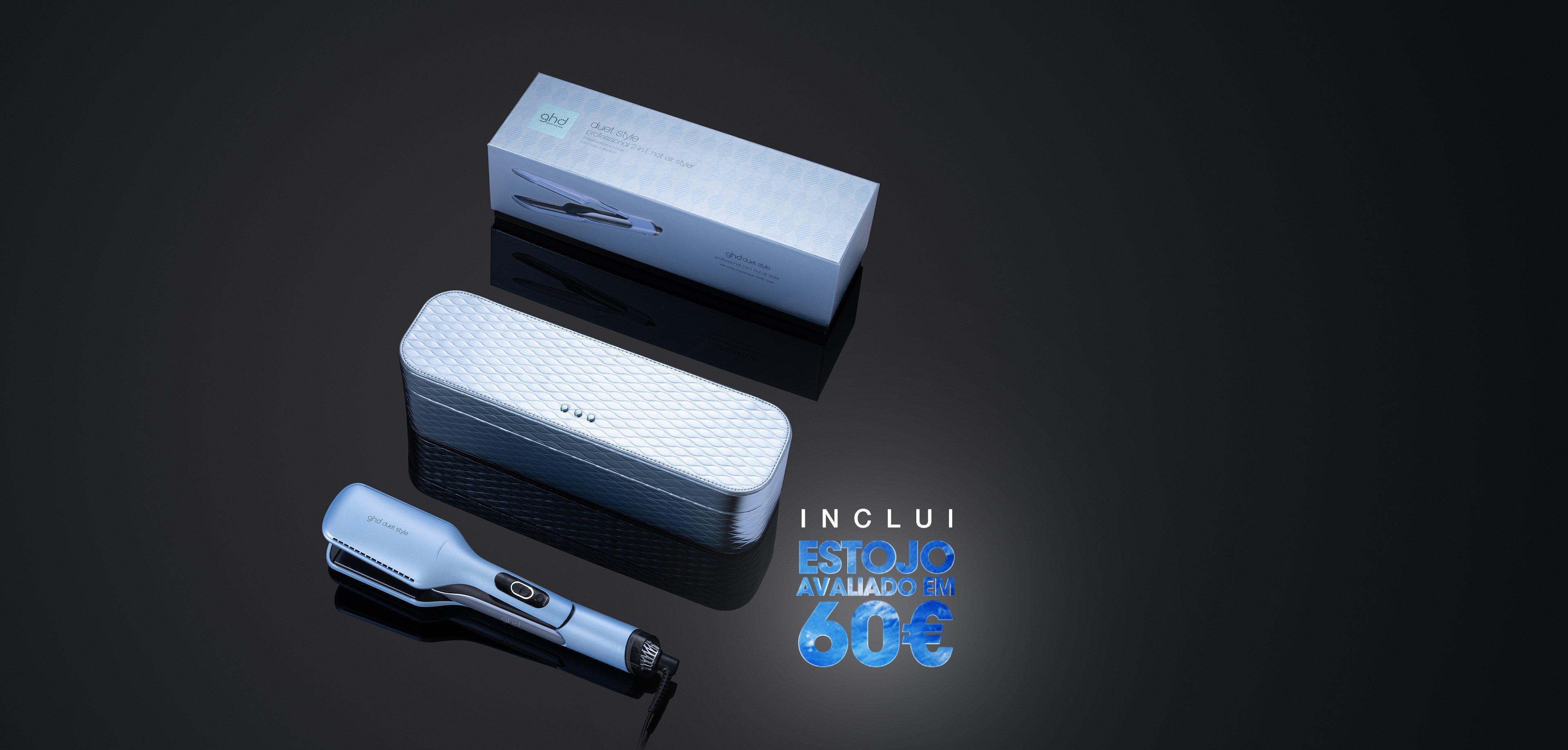 Prancha de cabelo 2-em-1 ghd Duet Style em azul gélido