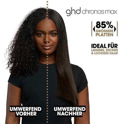 Strukturiertes Haar vorher und glattes Haar nachher