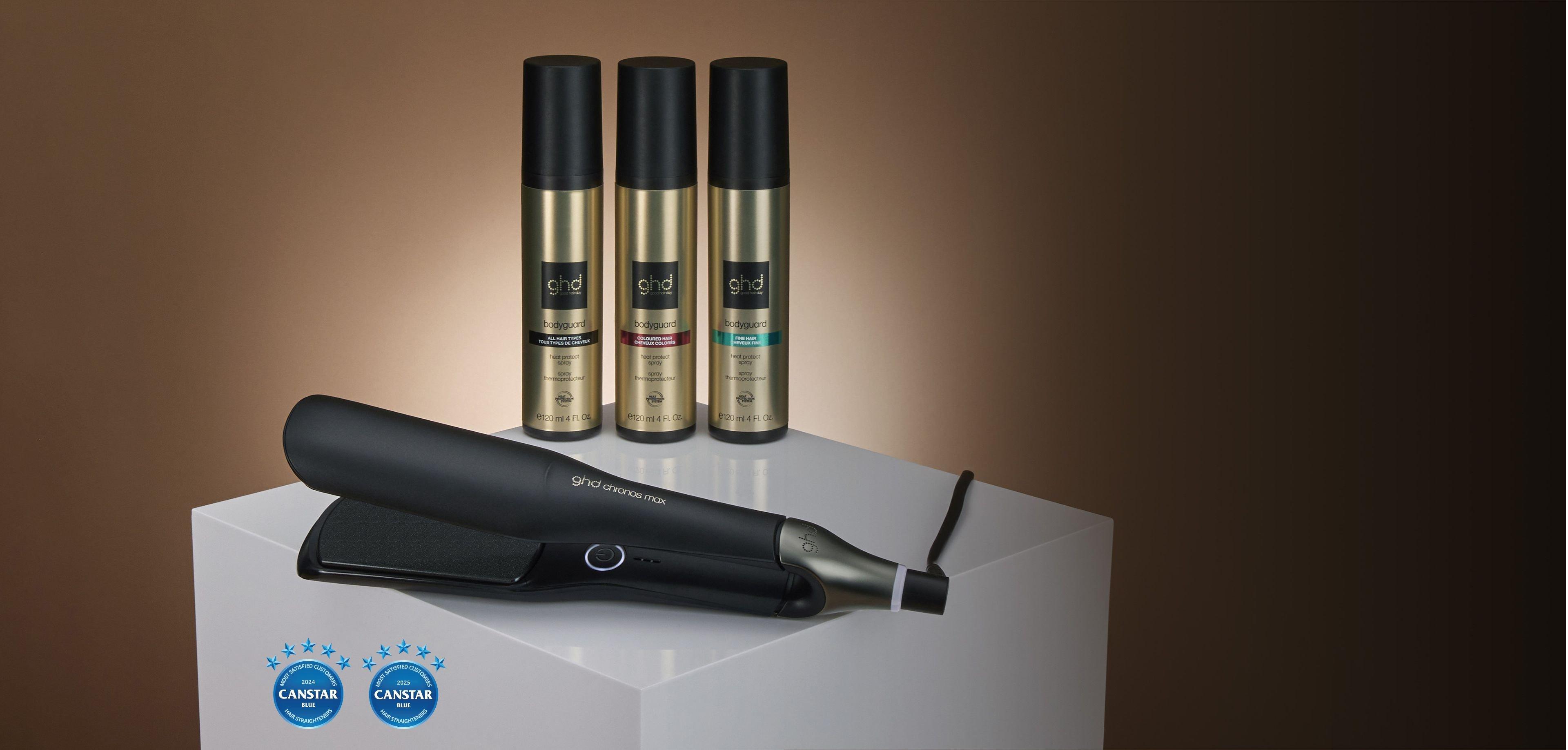 NEW GHD CHRONOS MAX BEST WIDE PLATE HAIR STRAIGHTENER (43MM PLATE) BLACK