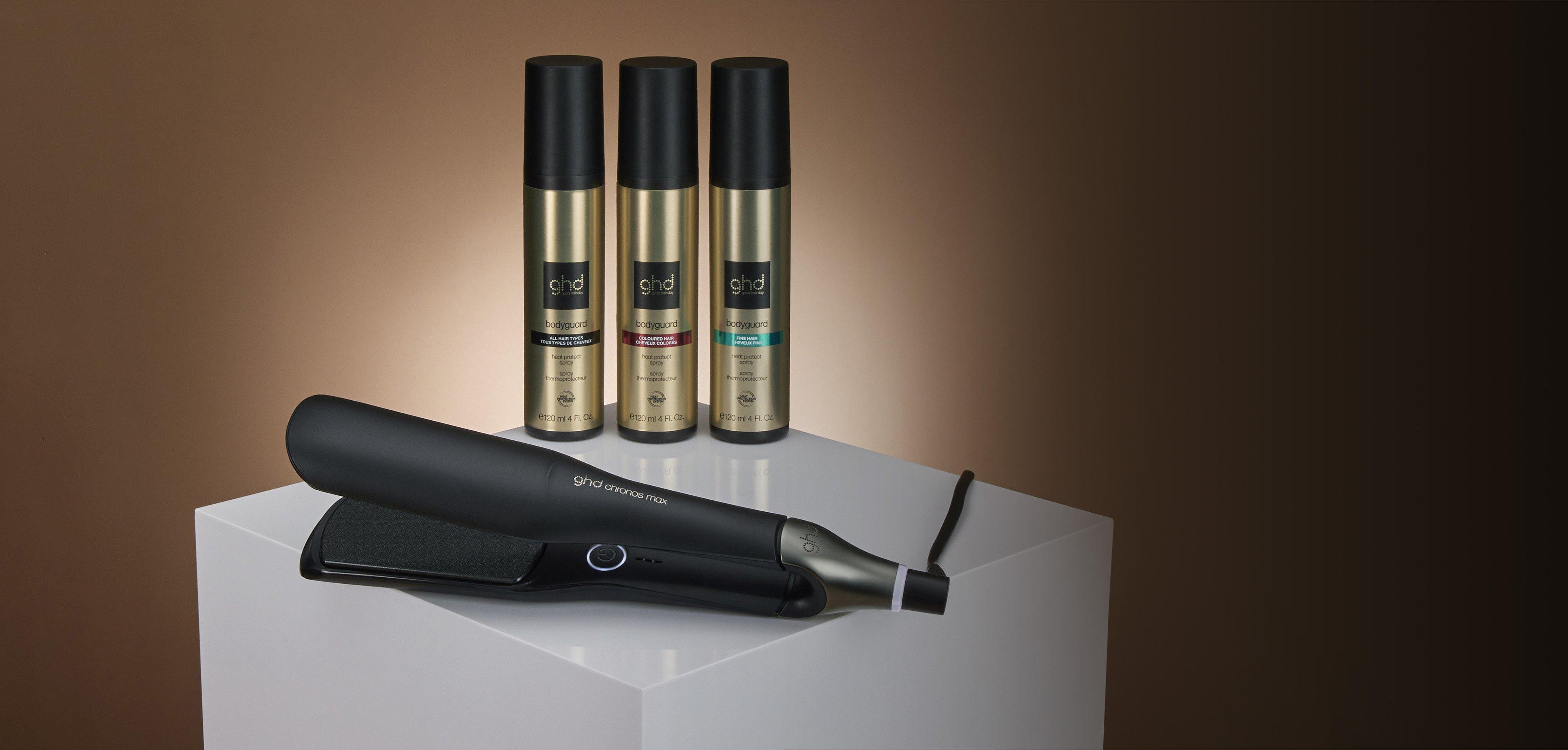 NEW GHD CHRONOS MAX BEST WIDE PLATE HAIR STRAIGHTENER (43MM PLATE) BLACK