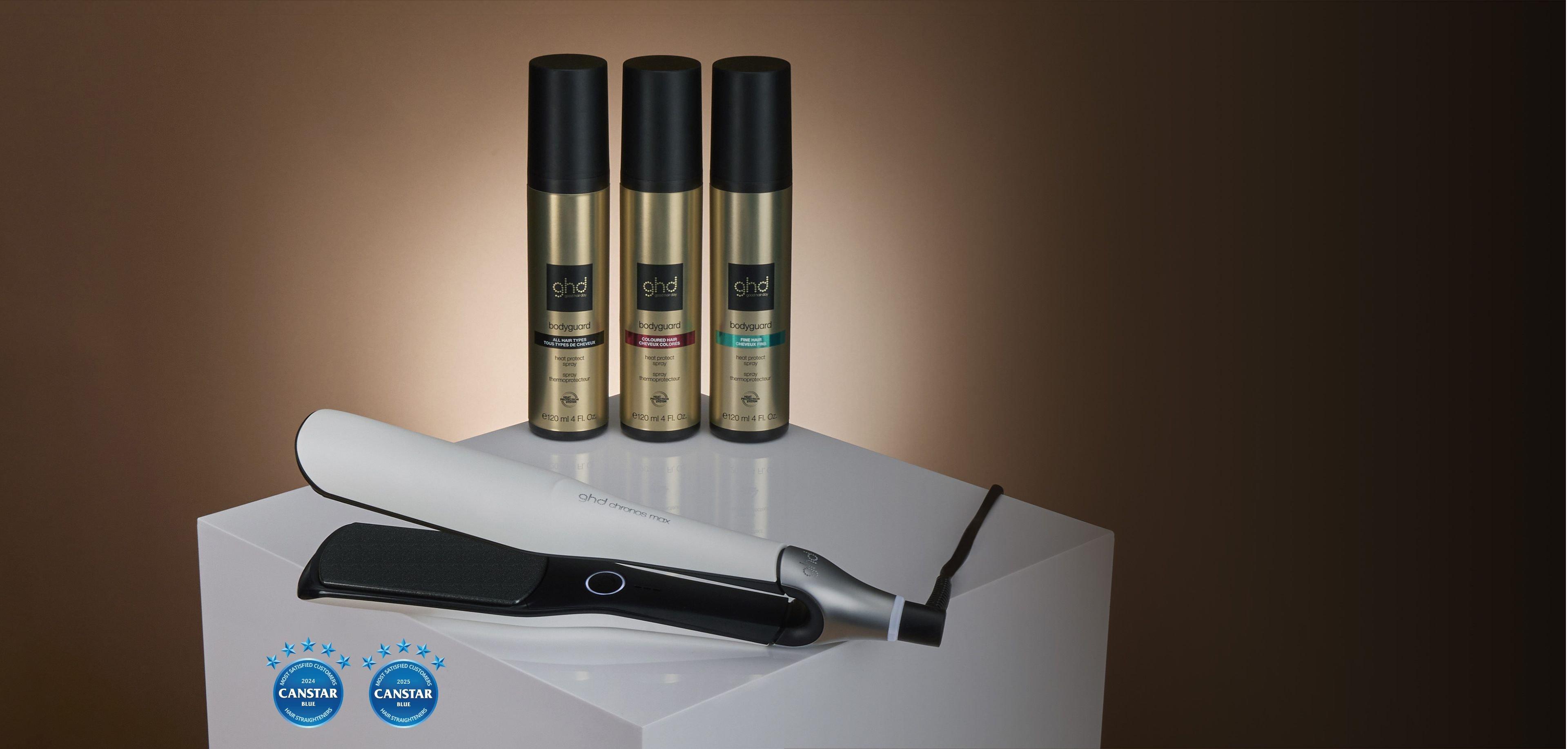 NEW GHD CHRONOS MAX BEST WIDE PLATE HAIR STRAIGHTENER (43MM PLATE) WHITE