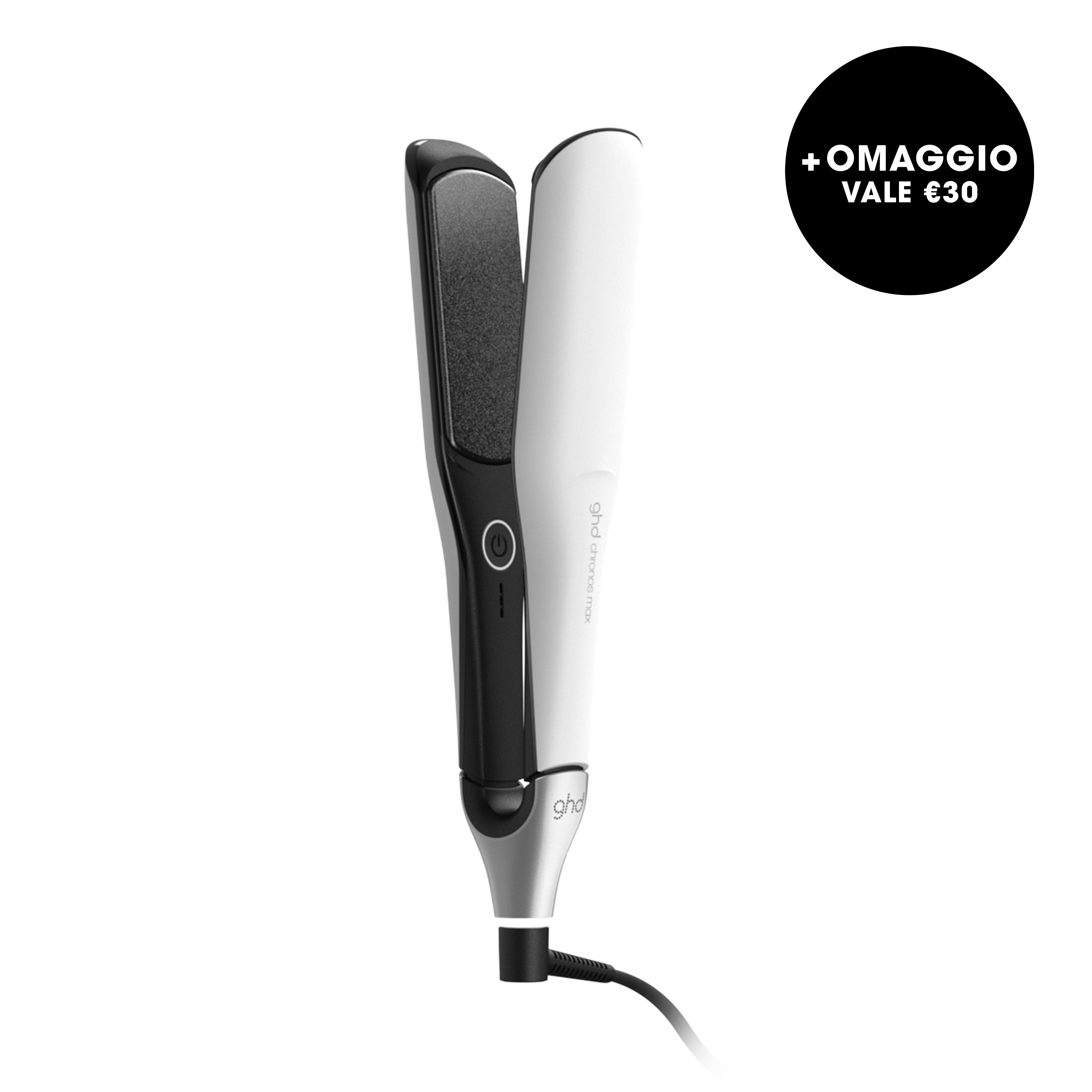GHD CHRONOS MAX STYLER - PIASTRA LARGA PER CAPELLI BIANCA( LAMELLE 43MM)