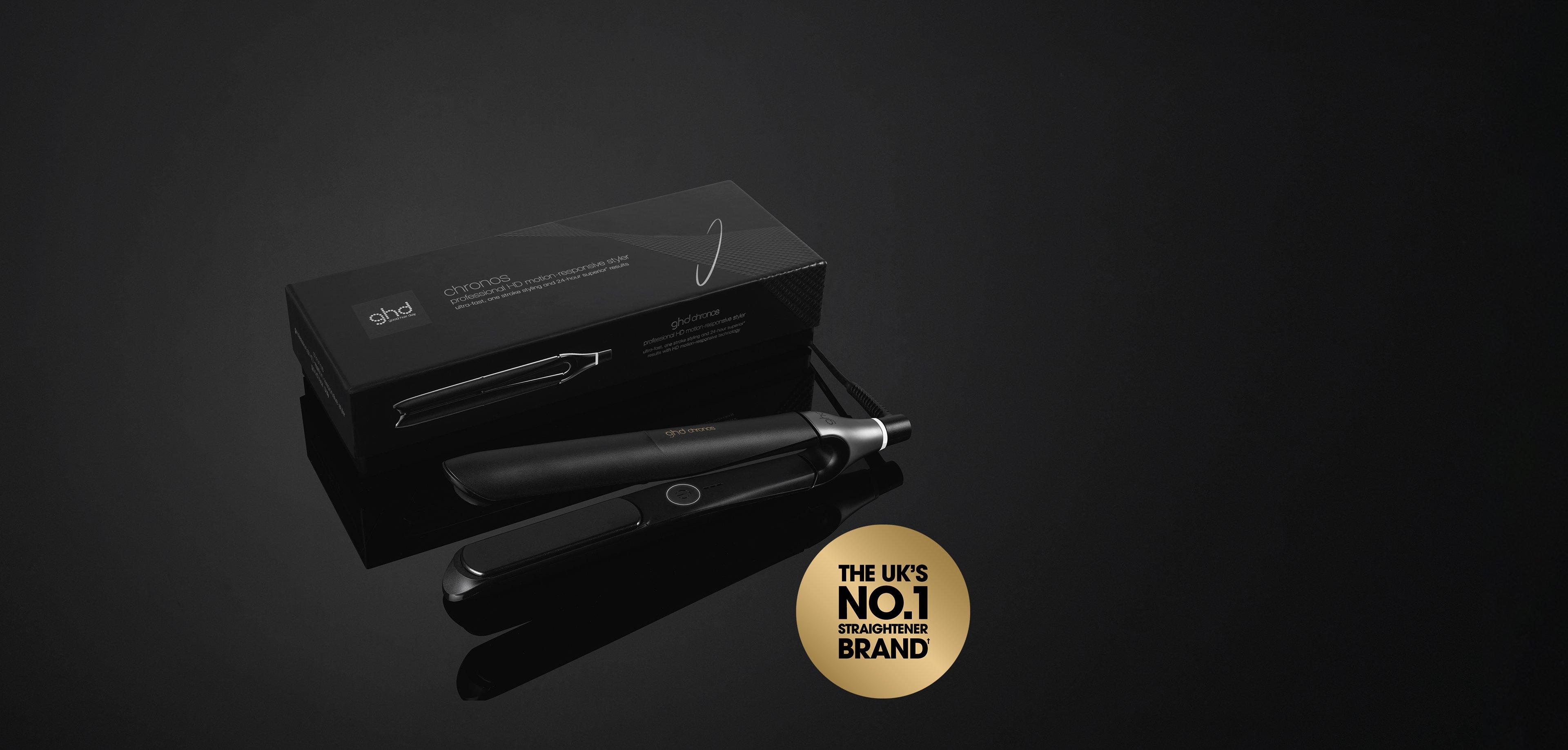 GHD CHRONOS HAIR STRAIGHTENER BUNDLE IN BLACK