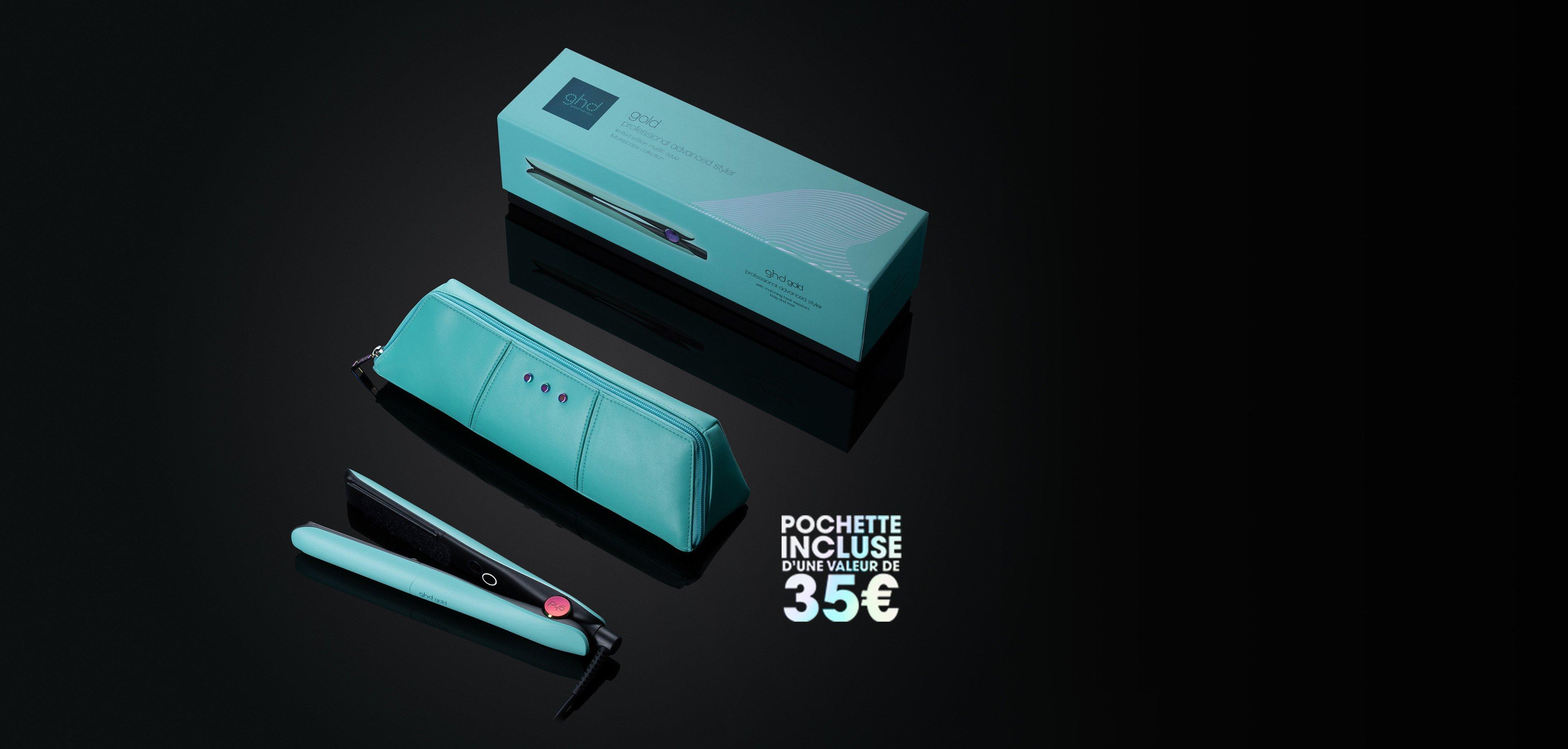 NOUVEAU  LISSEUR GHD GOLD (PLAQUES 26MM) - BLEU