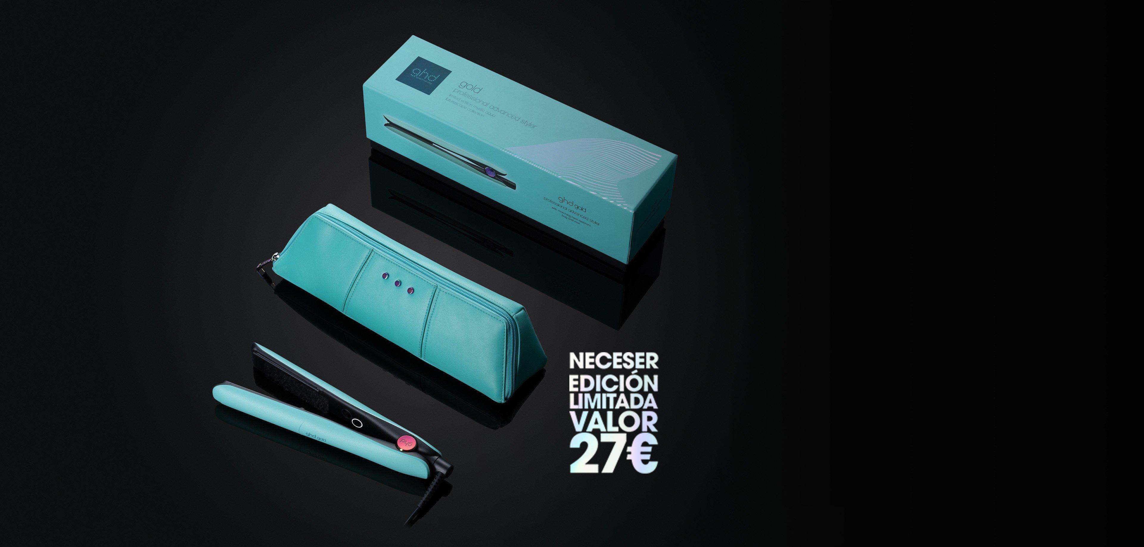 Plancha de pelo ghd gold azul turquesa (Placas 26mm)