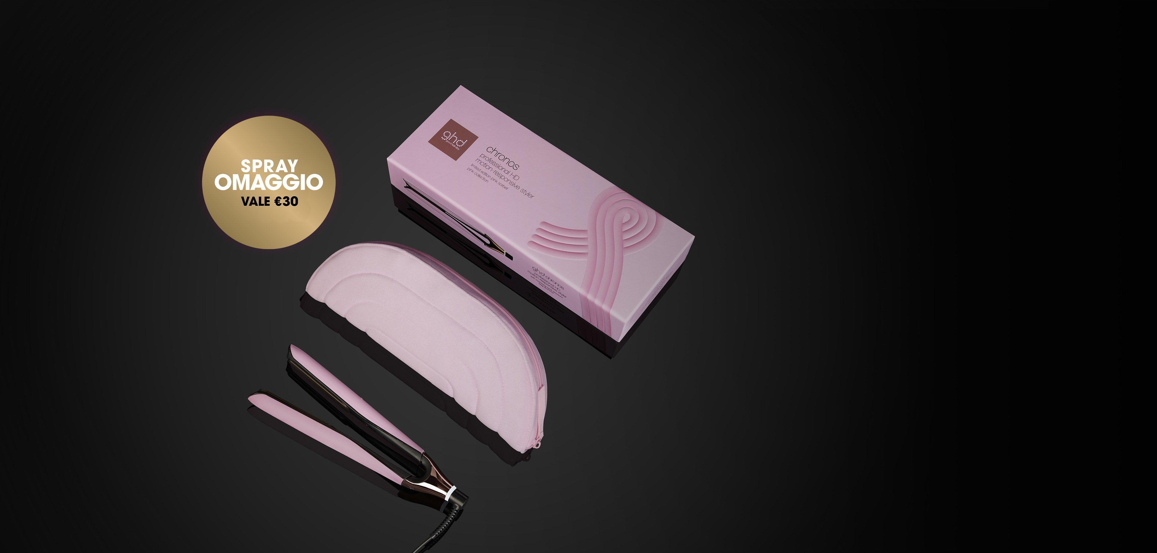 NUOVA GHD CHRONOS STYLER - PIASTRA PER CAPELLI ROSA SORBETTO (LAMELLE 26MM)