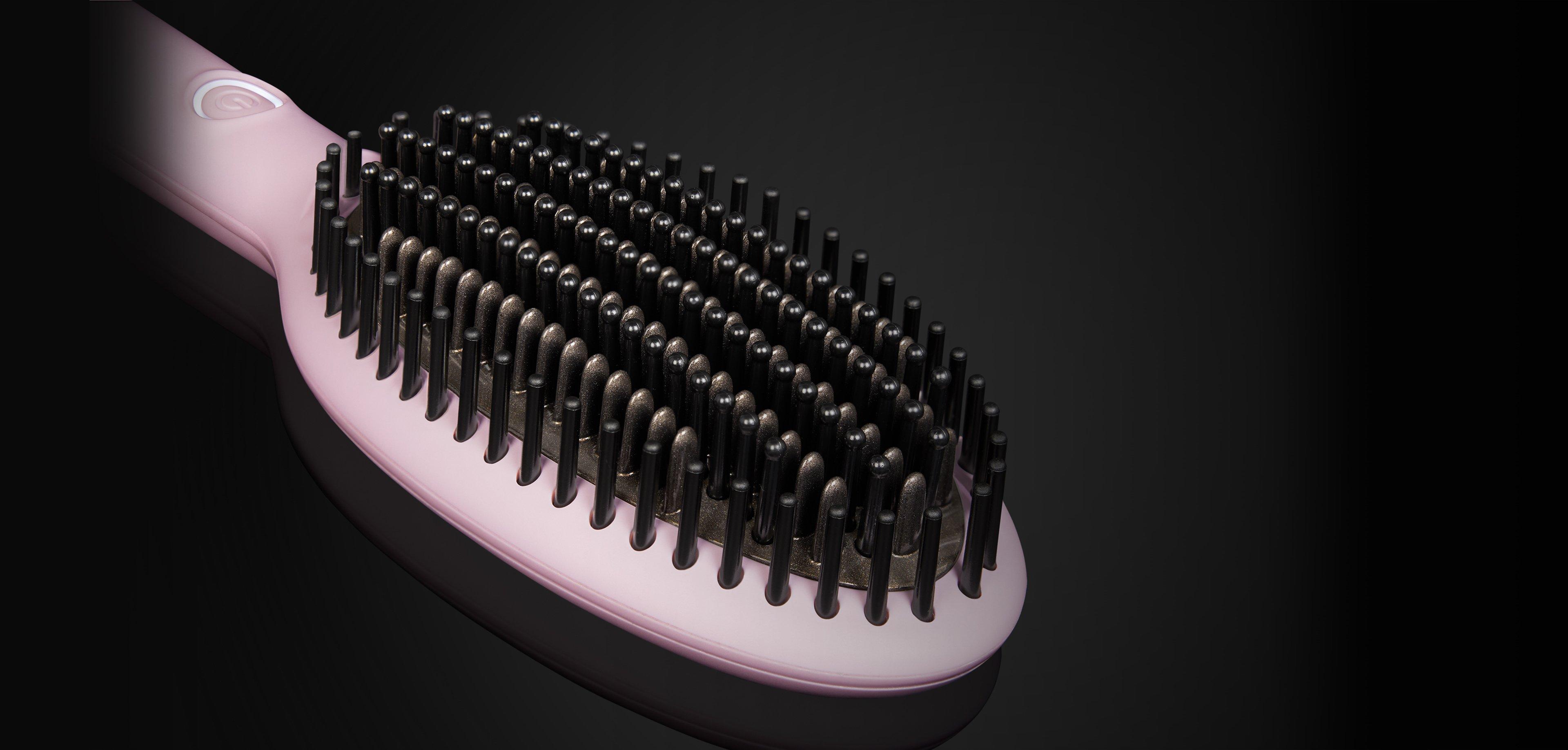 NEW GHD GLIDE® HAIR STRAIGHTENING BRUSH IN PINK SORBET
