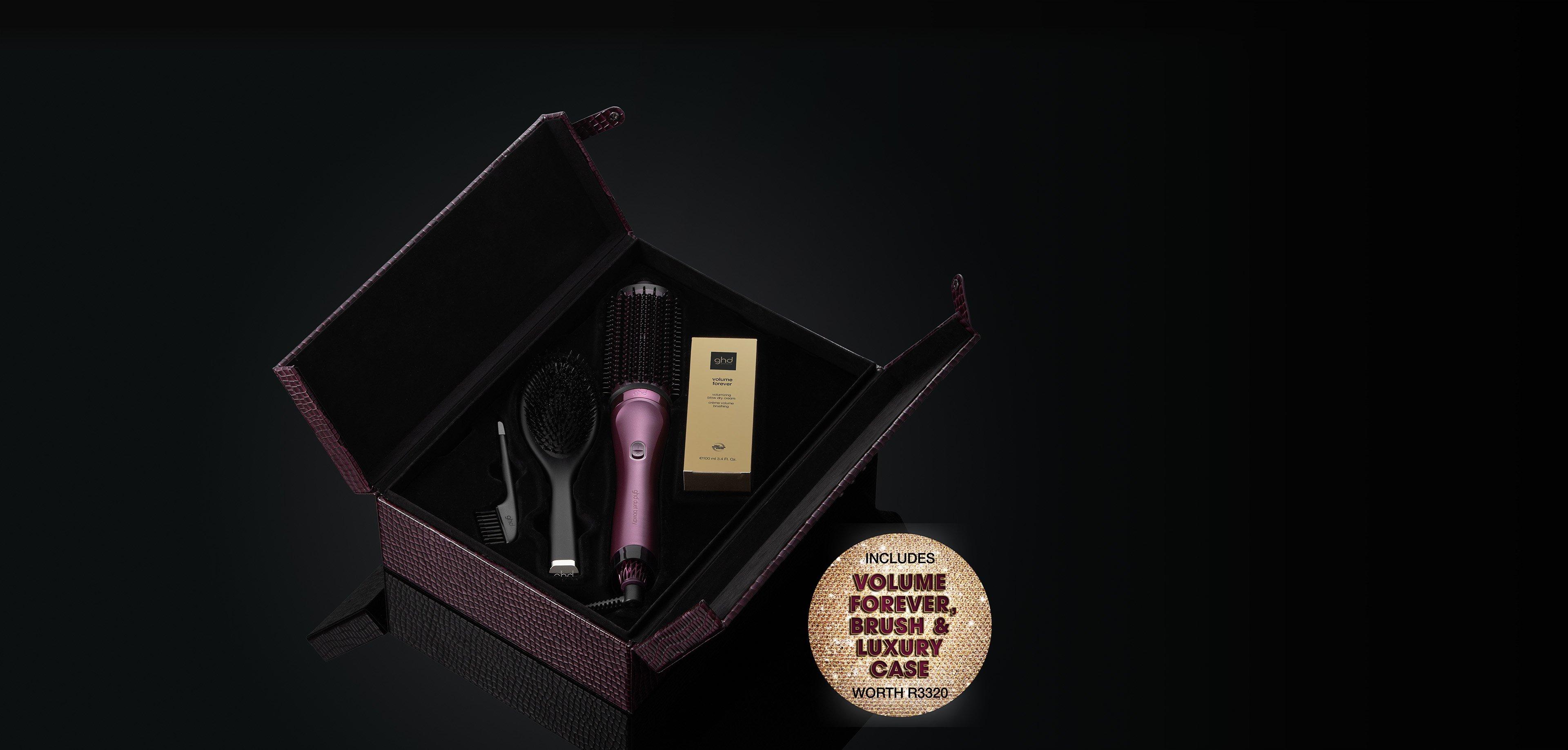 NEW GHD DUET BLOWDRY HAIR DRYER BRUSH FESTIVE GIFT SET IN CHERRY CHIC