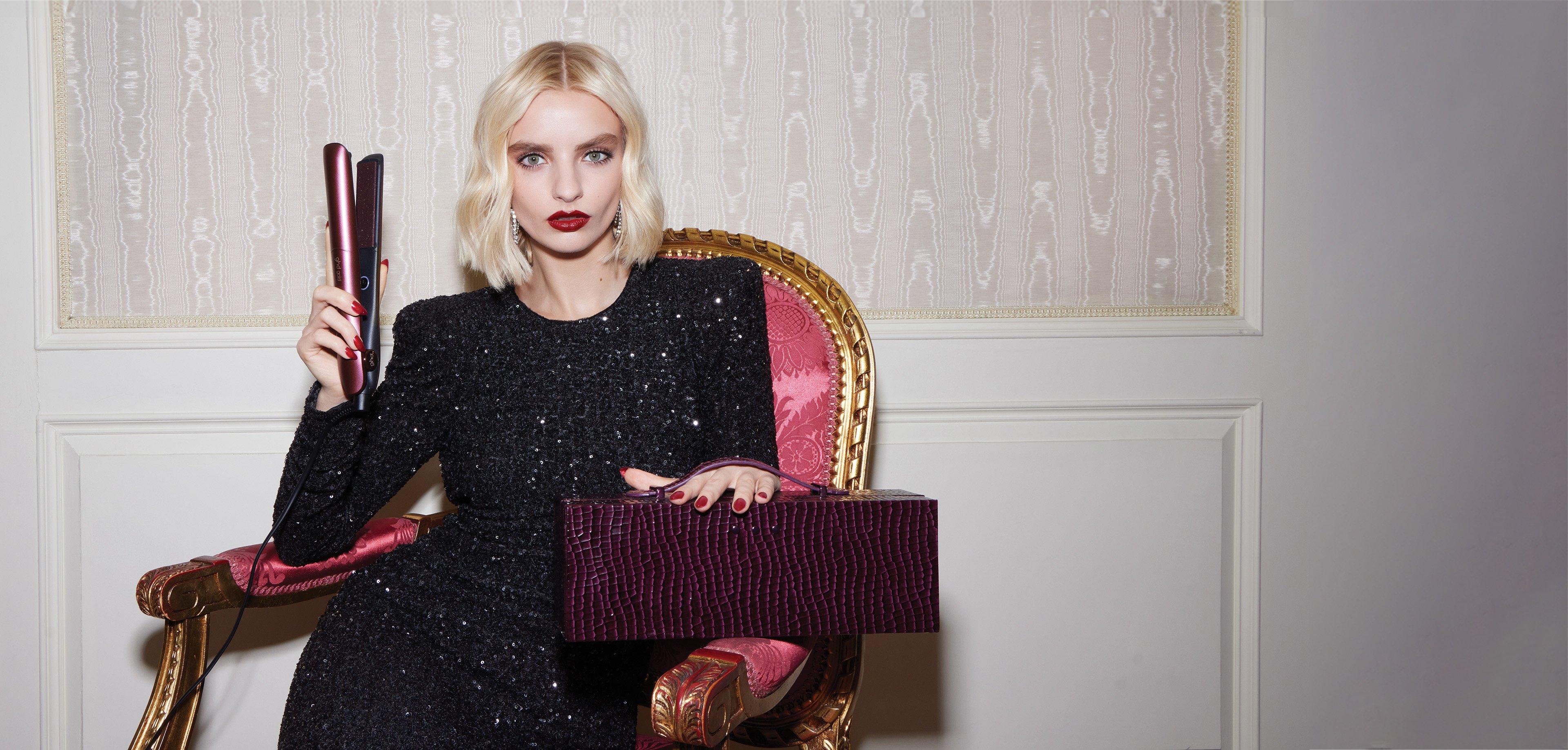 NEW GHD GOLD® HAIR STRAIGHTENER (26MM PLATE) CHERRY CHIC