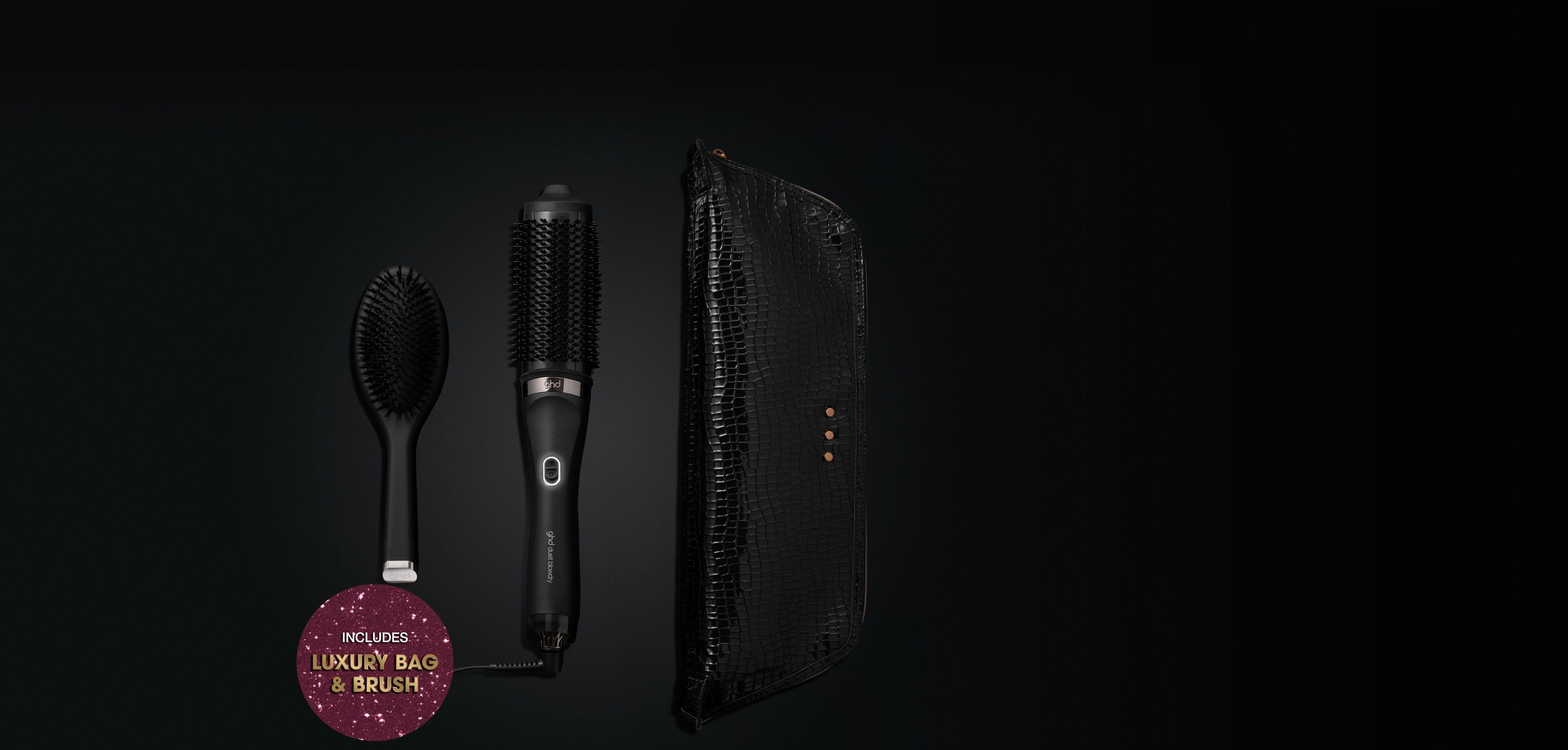 NEW GHD DUET BLOWDRY HAIR DRYER BRUSH GIFT SET WITH BAG & BRUSH