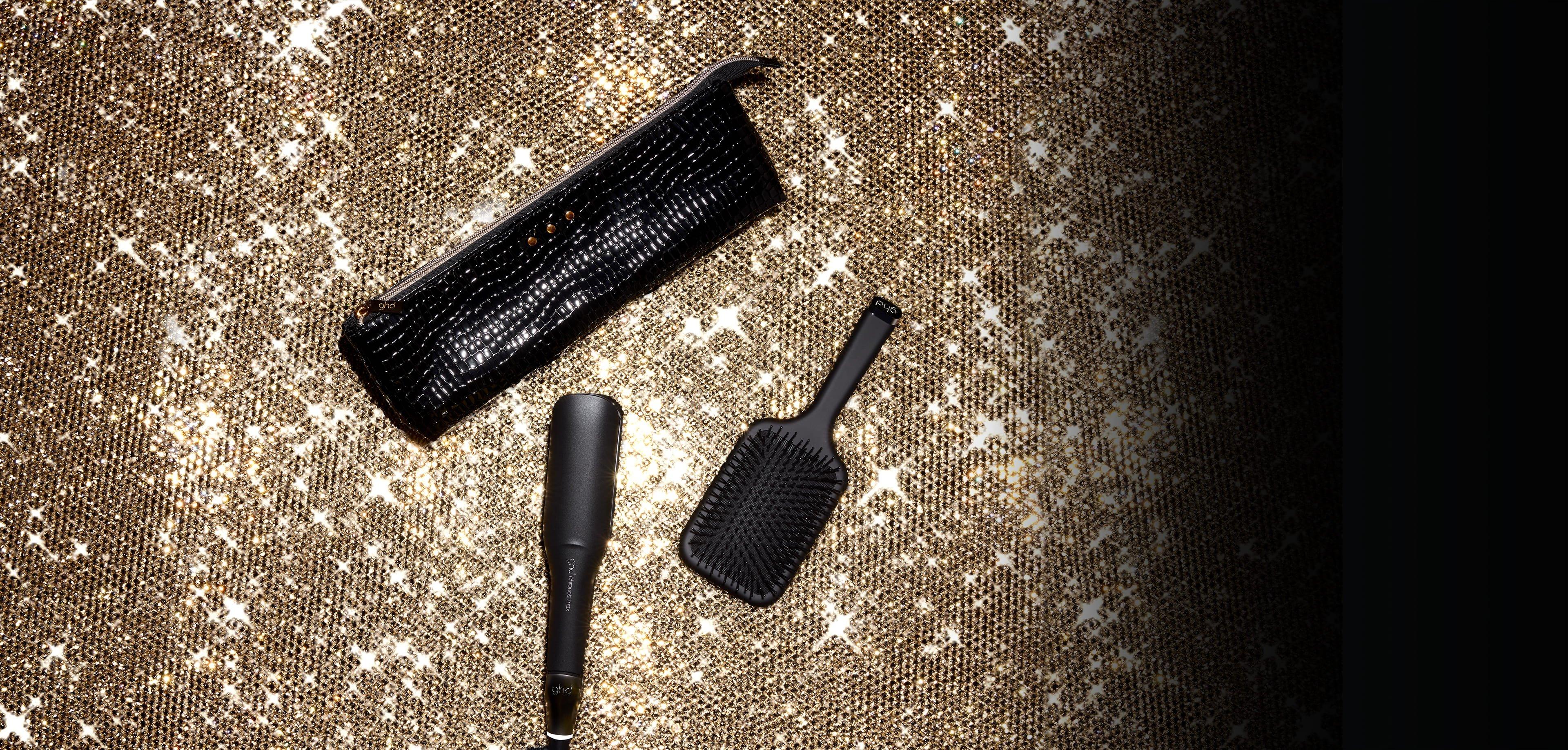 NEW GHD CHRONOS MAX HAIR STRAIGHTENER GIFT SET WITH BAG & PADDLE BRUSH