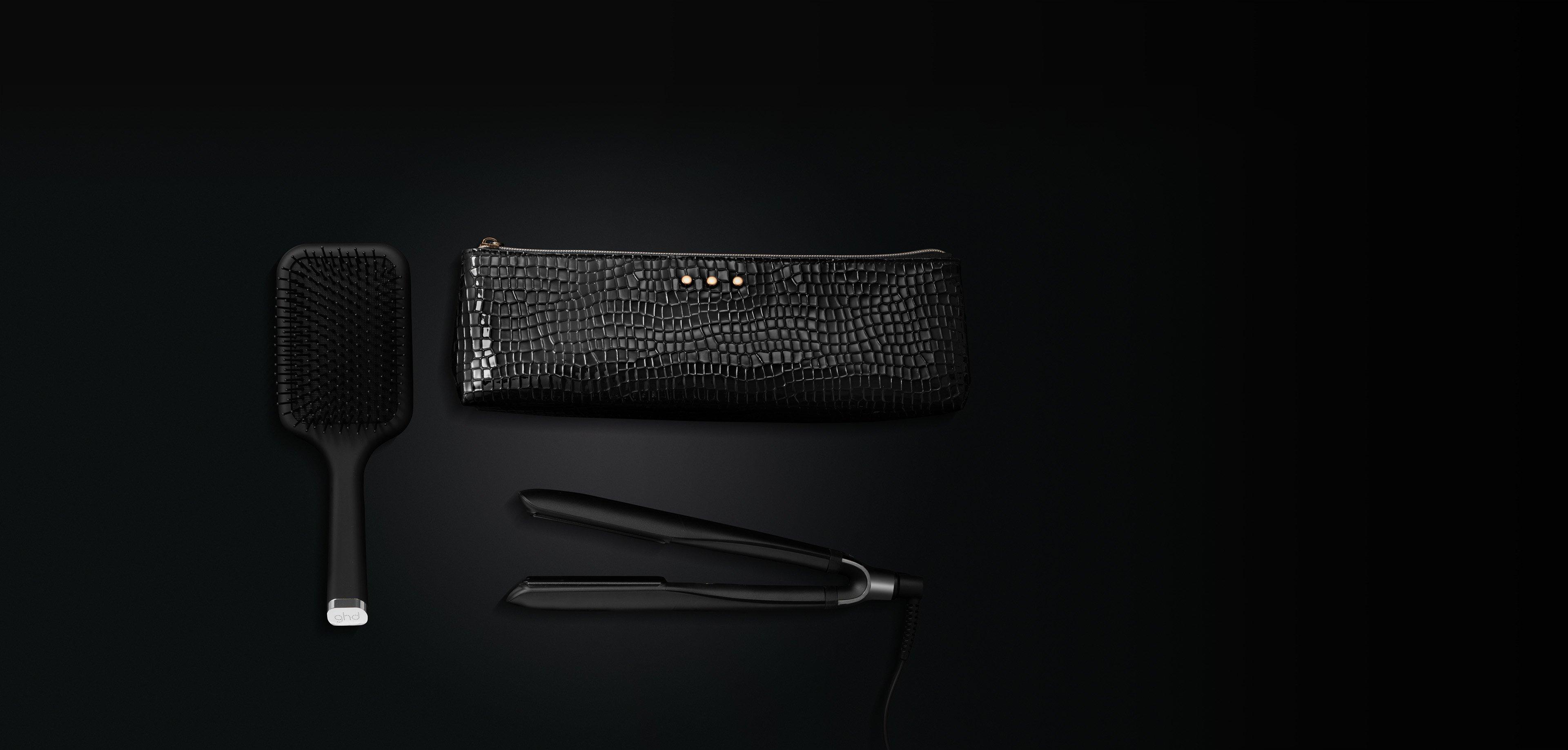 NEW GHD PLATINUM+ HAIR STRAIGHTENER FESTIVE GIFT SET IN BLACK (WORTH £304)
