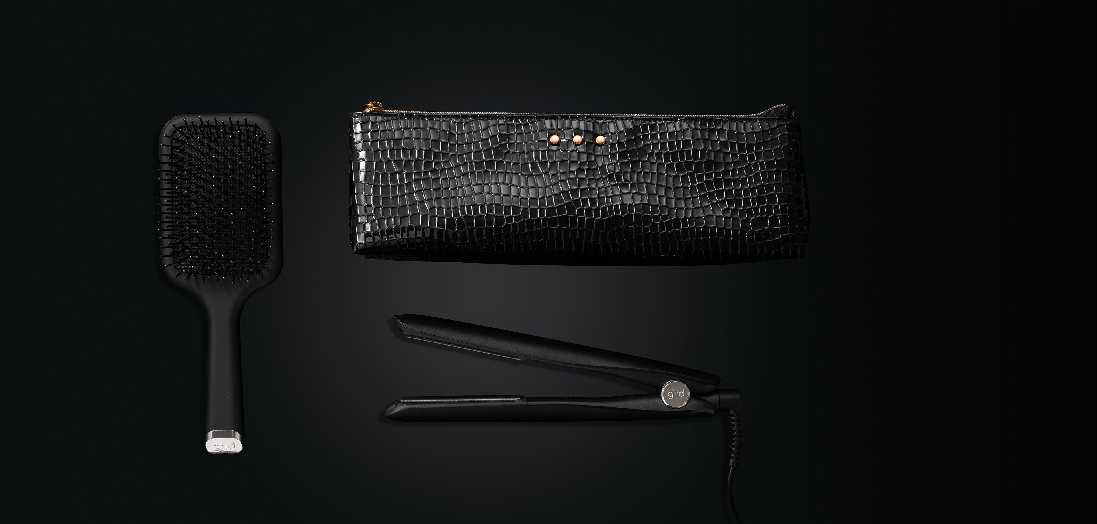 NEW GHD GOLD® HAIR STRAIGHTENER FESTIVE GIFT SET IN BLACK (WORTH £254)