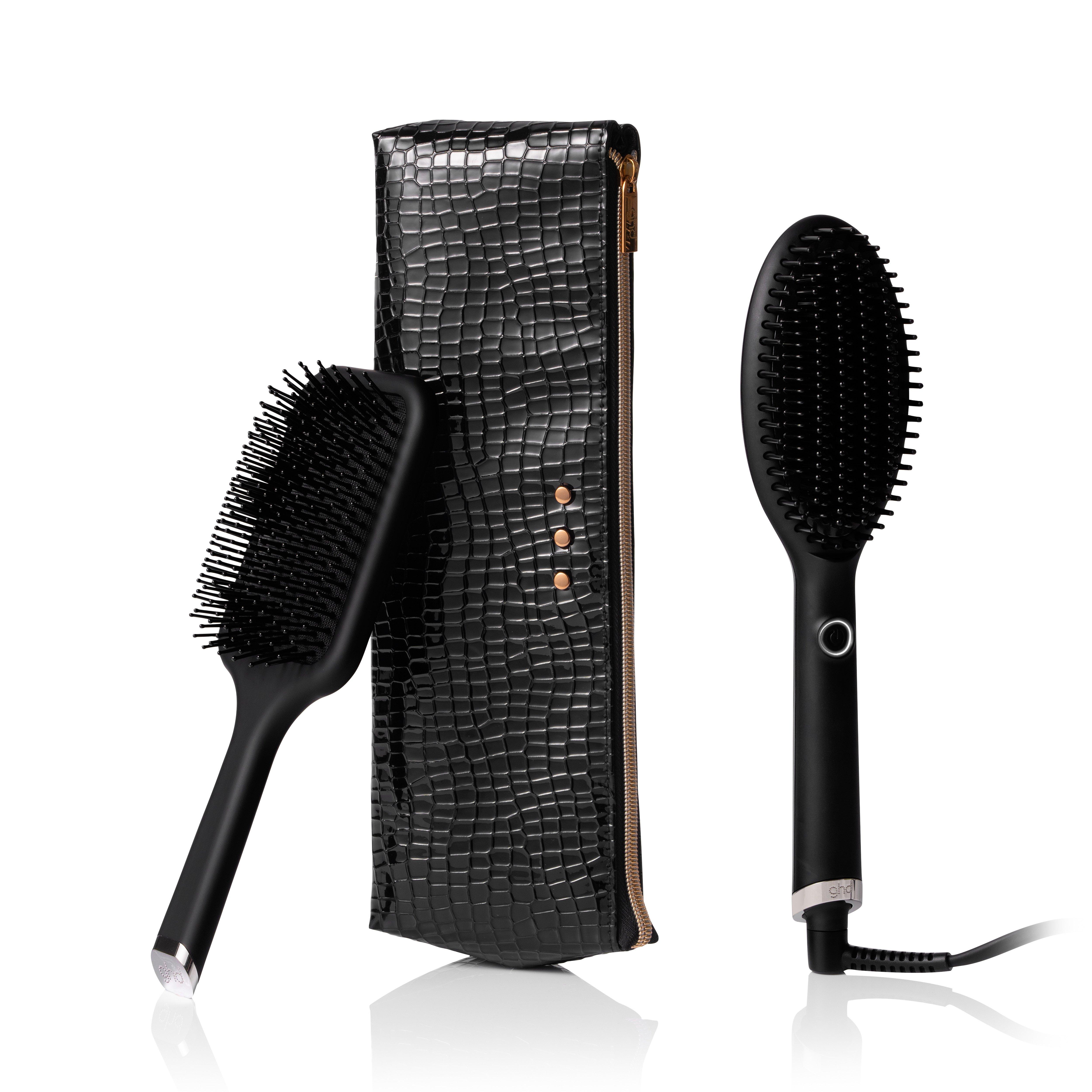 NEW GHD GLIDE HOT BRUSH FESTIVE GIFT SET IN BLACK (WORTH £244)