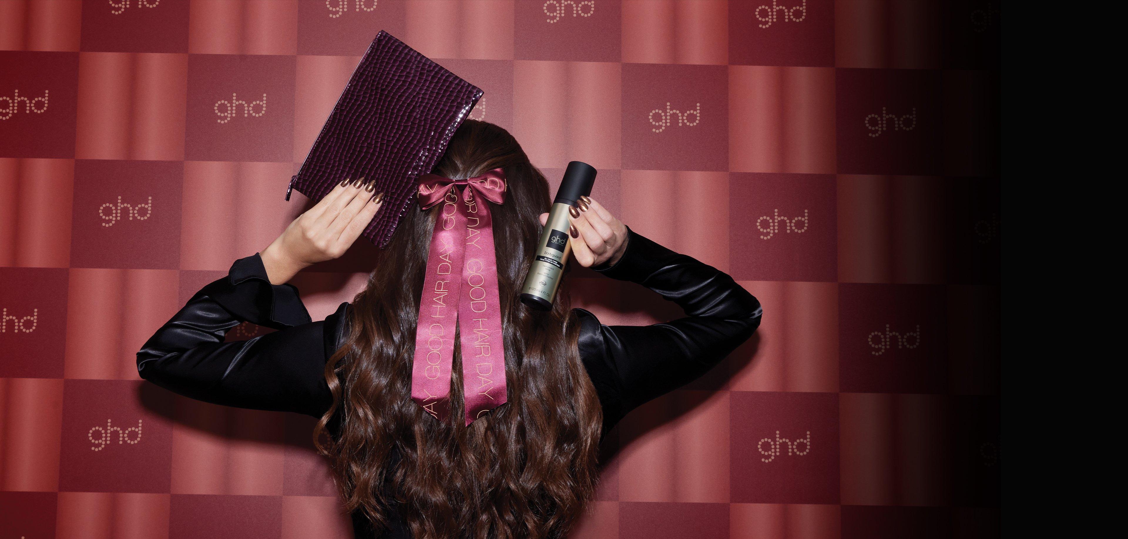 NEW GHD STYLE GIFT SET IN CHERRY CHIC WITH HAIR CLIP