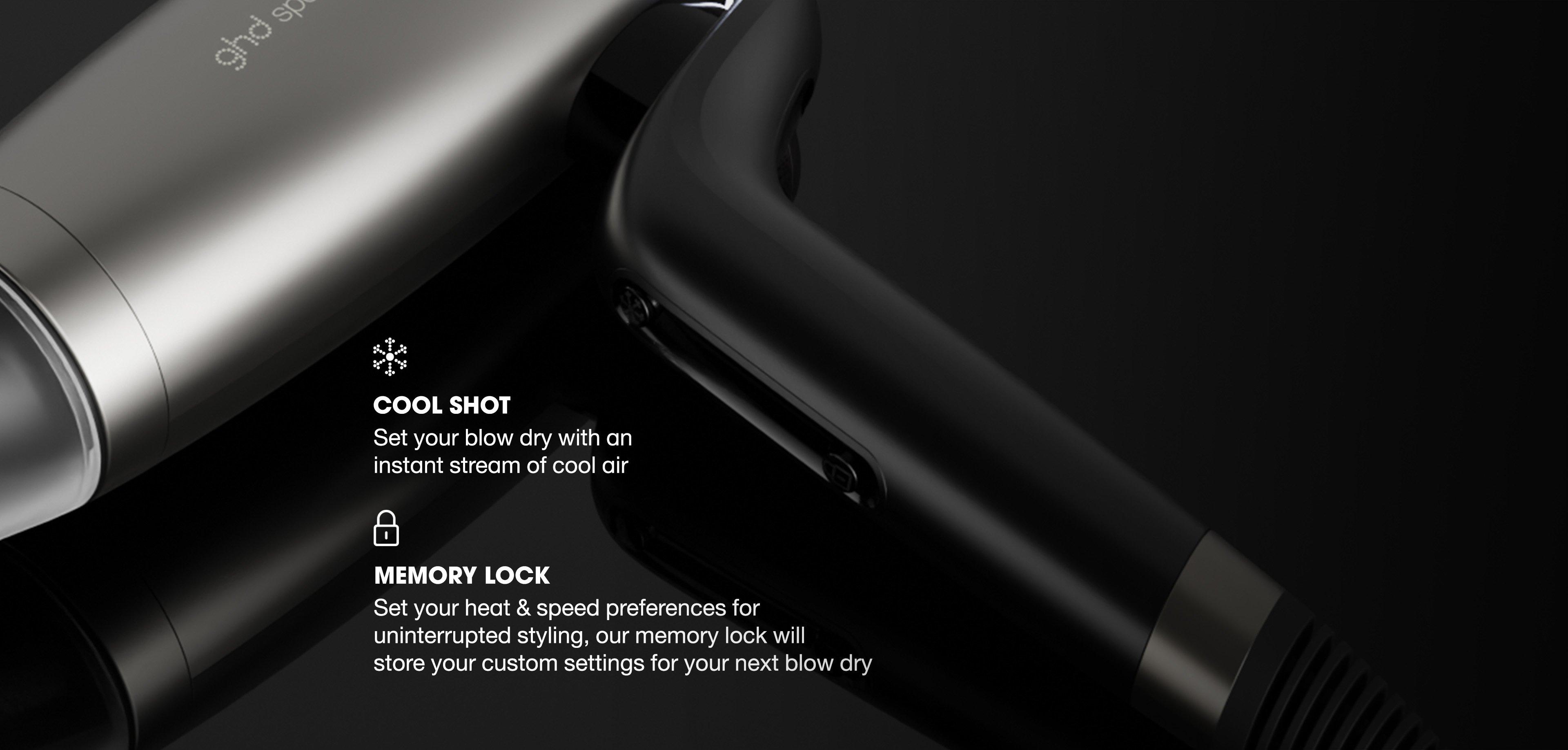 NEW GHD SPEED IONIC HAIR DRYER IN TITANIUM BLACK