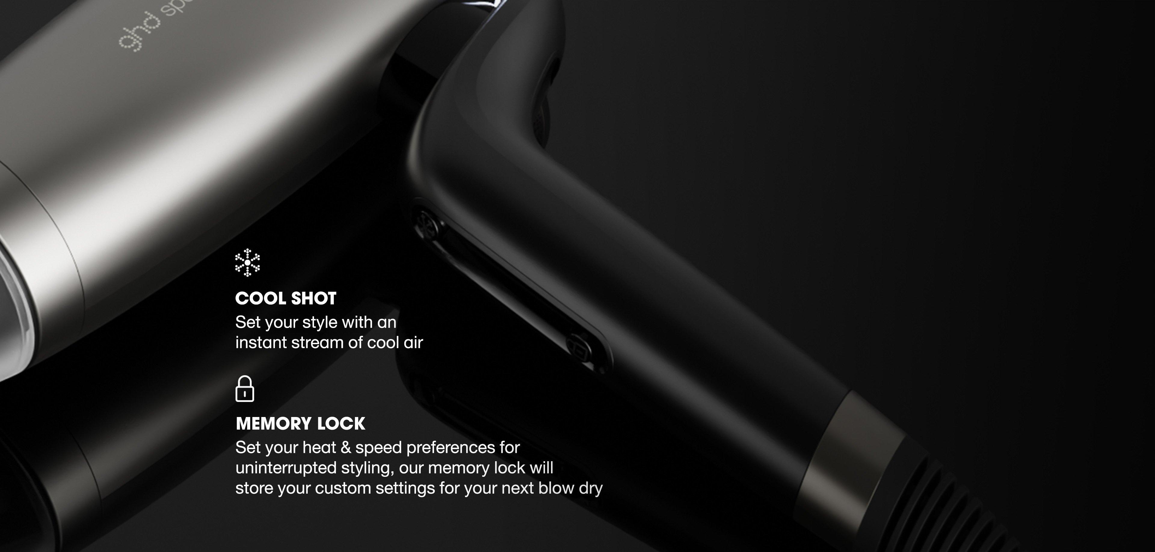 NEW GHD SPEED IONIC HAIR DRYER IN TITANIUM BLACK