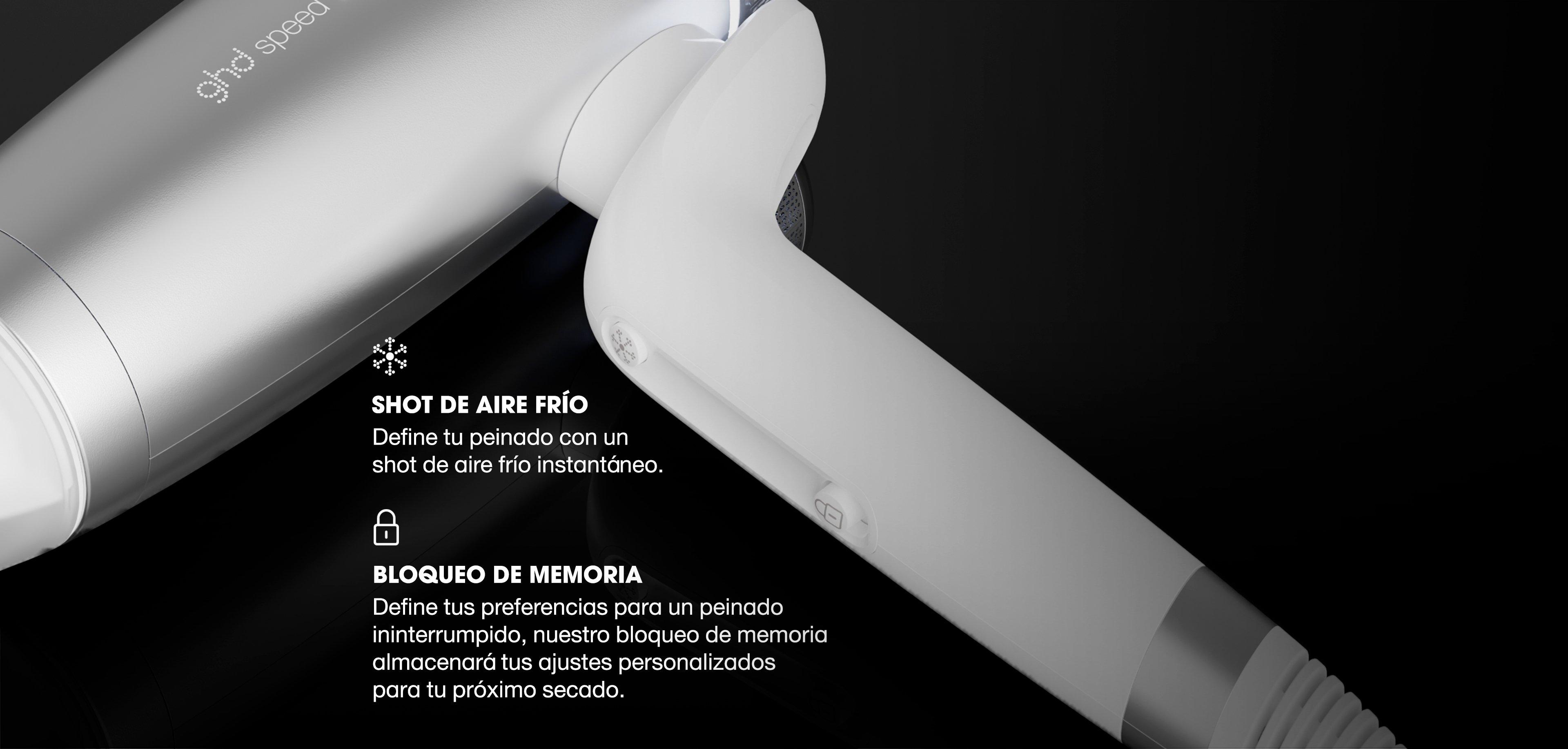 Secador iónico profesional ghd Speed blanco plata