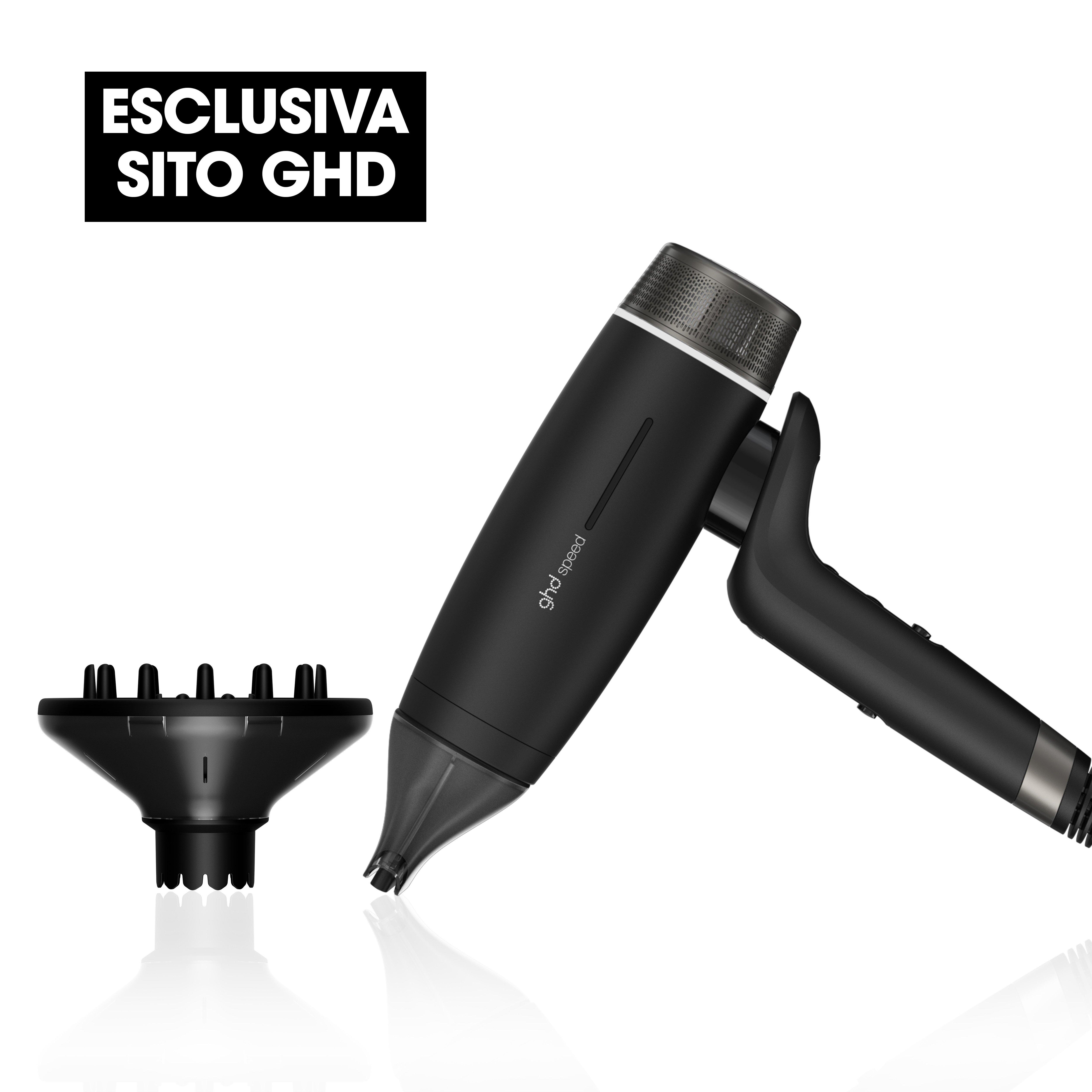 Set ghd Phon E Diffusore: Speed Phon A Ioni Nero Opaco & Diffusore Professionale ghd, Bundle Set Nero