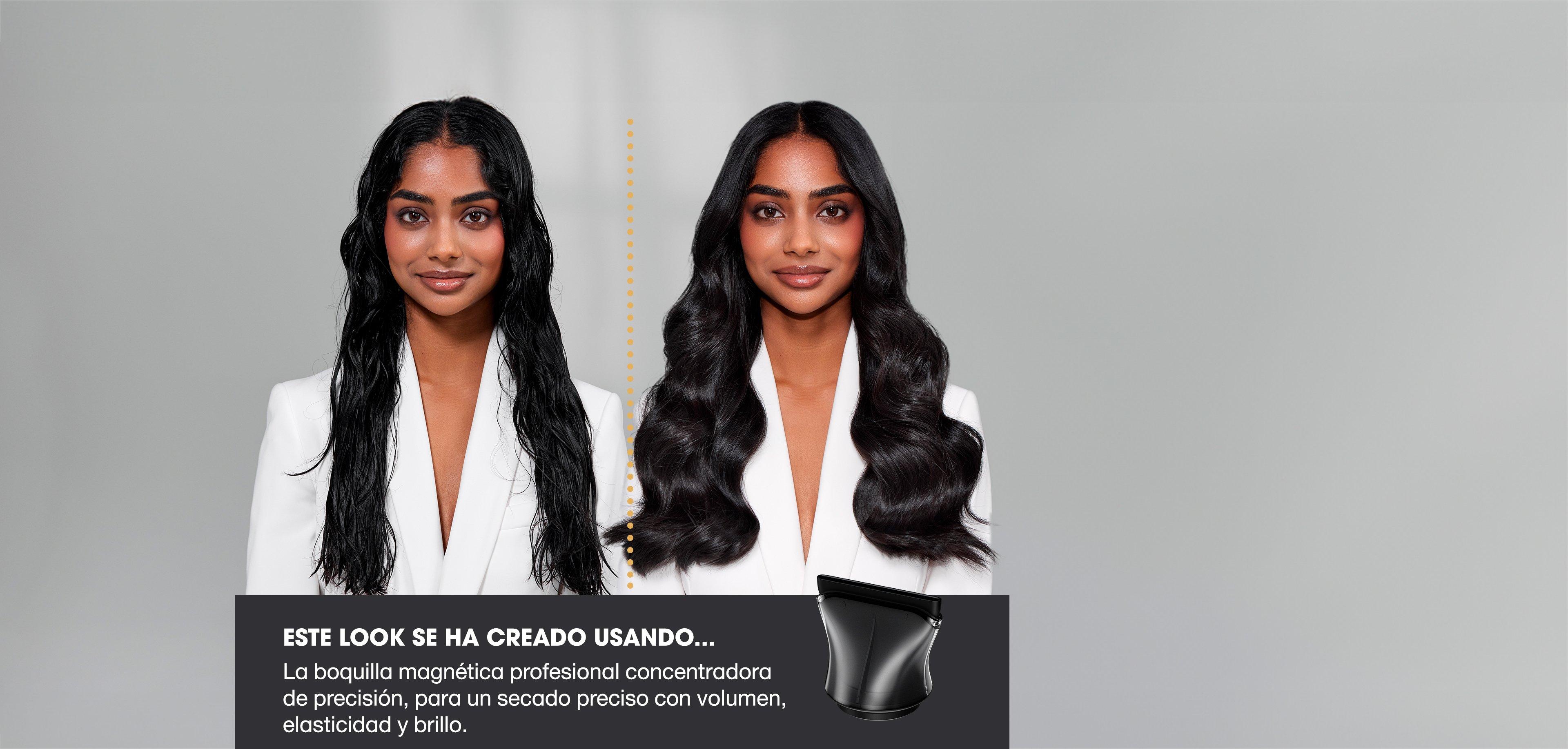 Kit secador ghd Speed negro con boquilla para cabellos finos